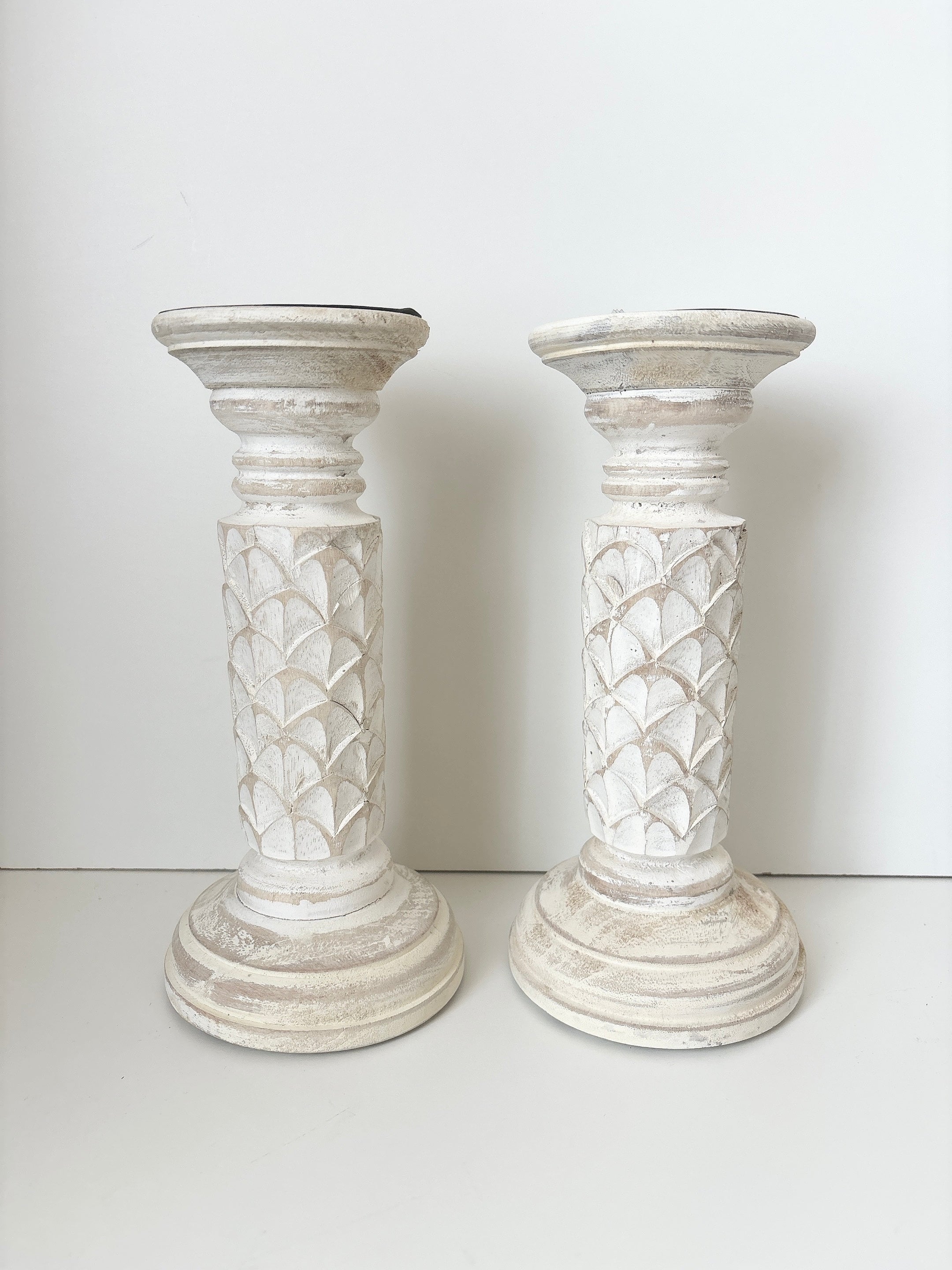 sirena wood candleholder