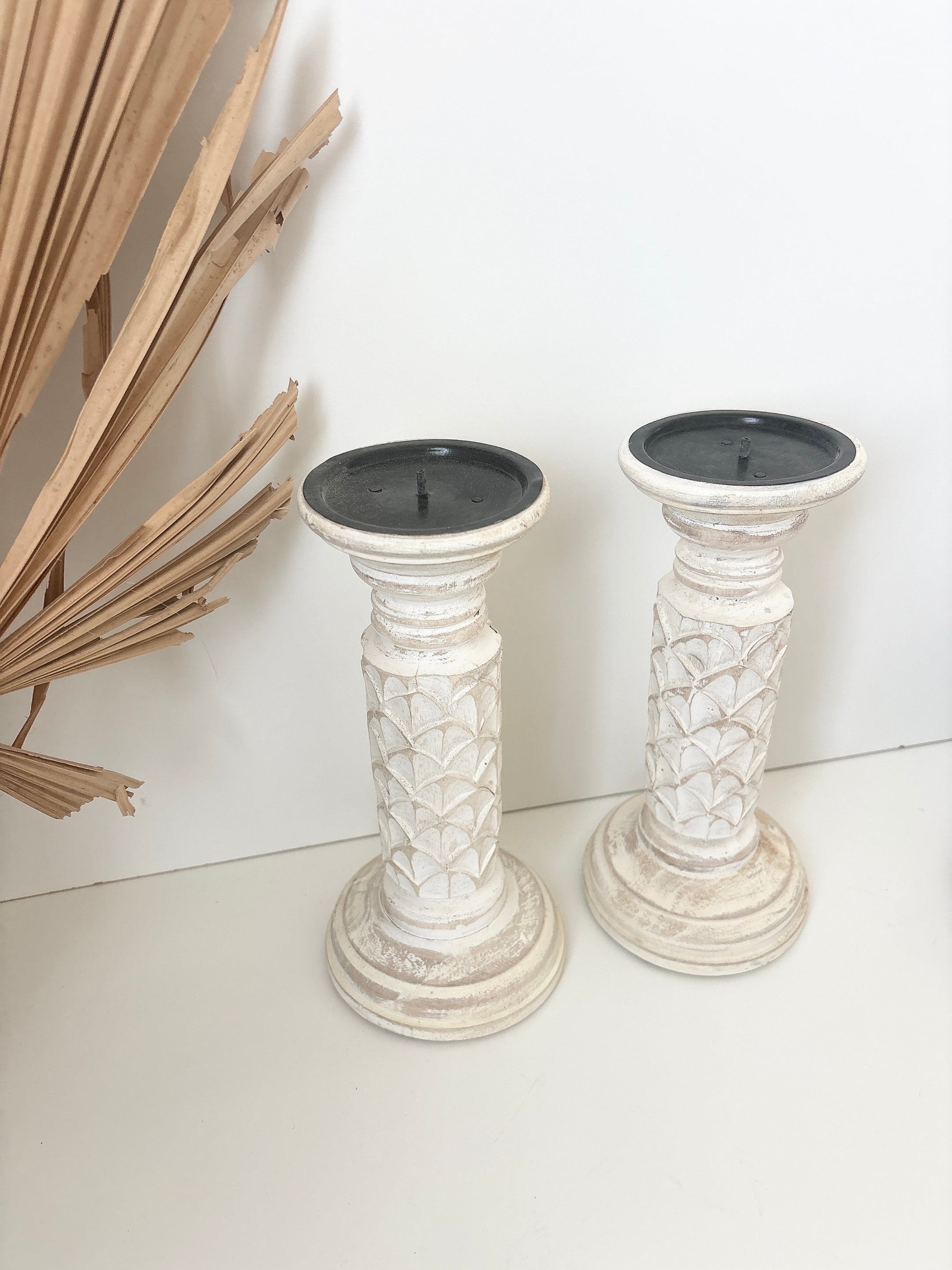 sirena wood candleholder