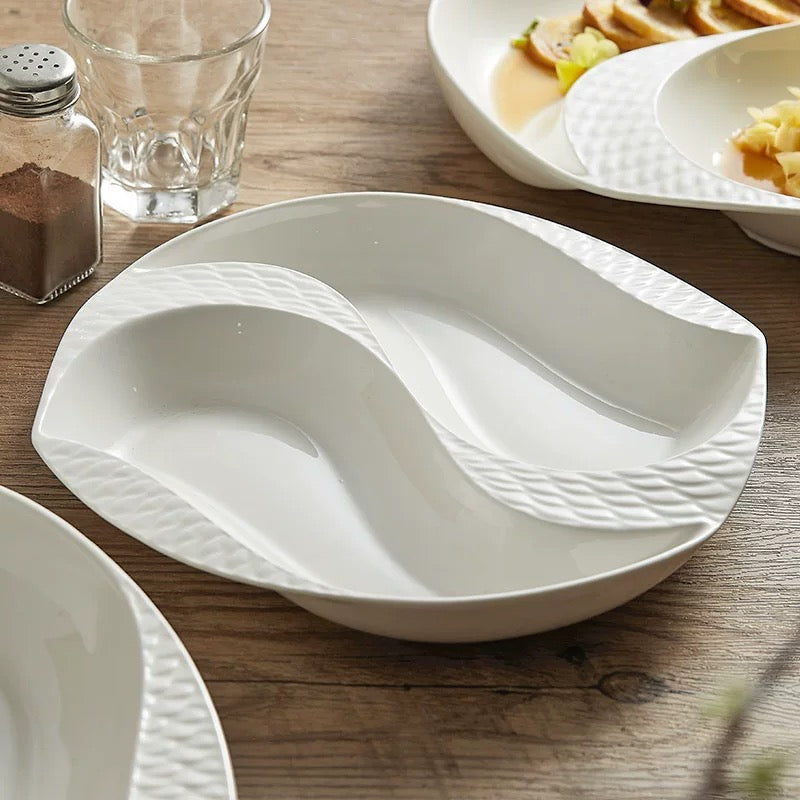 wavy design plate