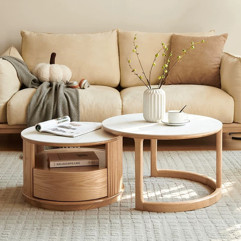 marble round table set