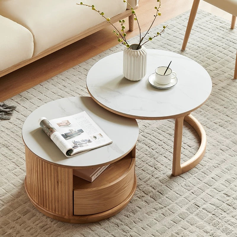 marble round table set