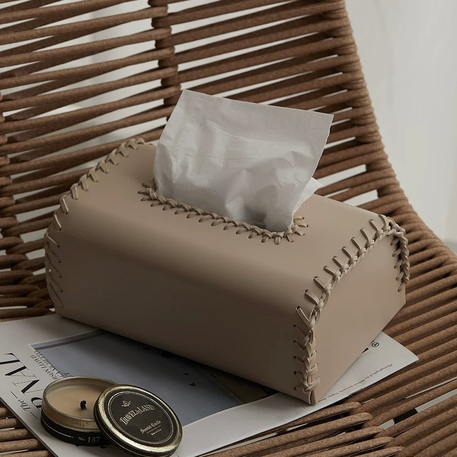 stitched tissue box