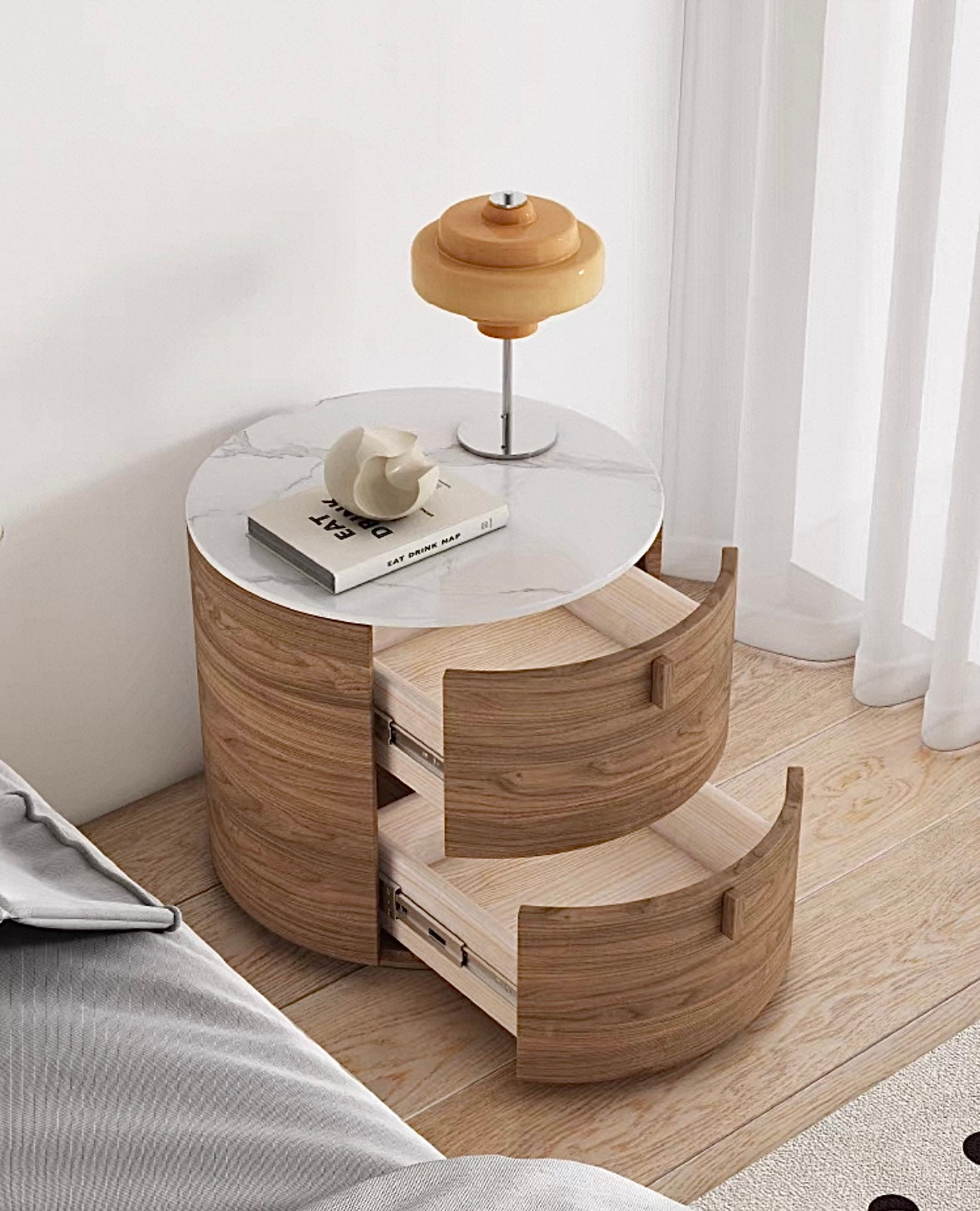 marble round modern cabinet