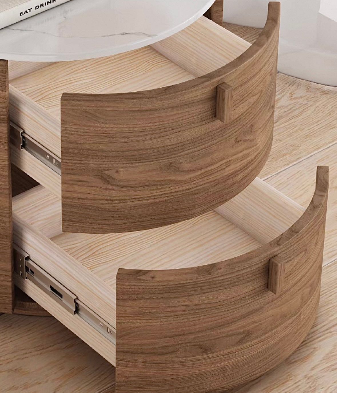 marble round modern cabinet