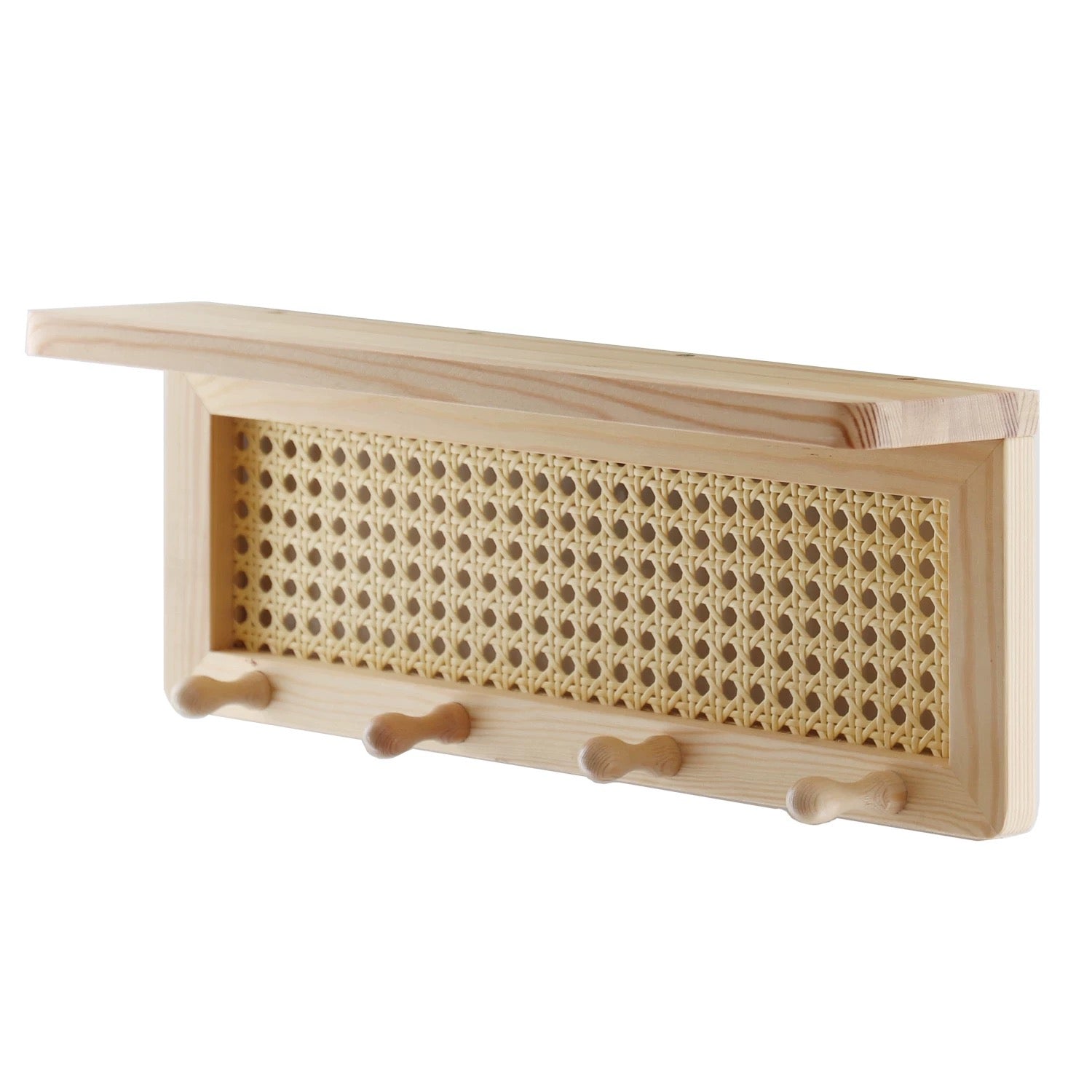 rattan wall shelf