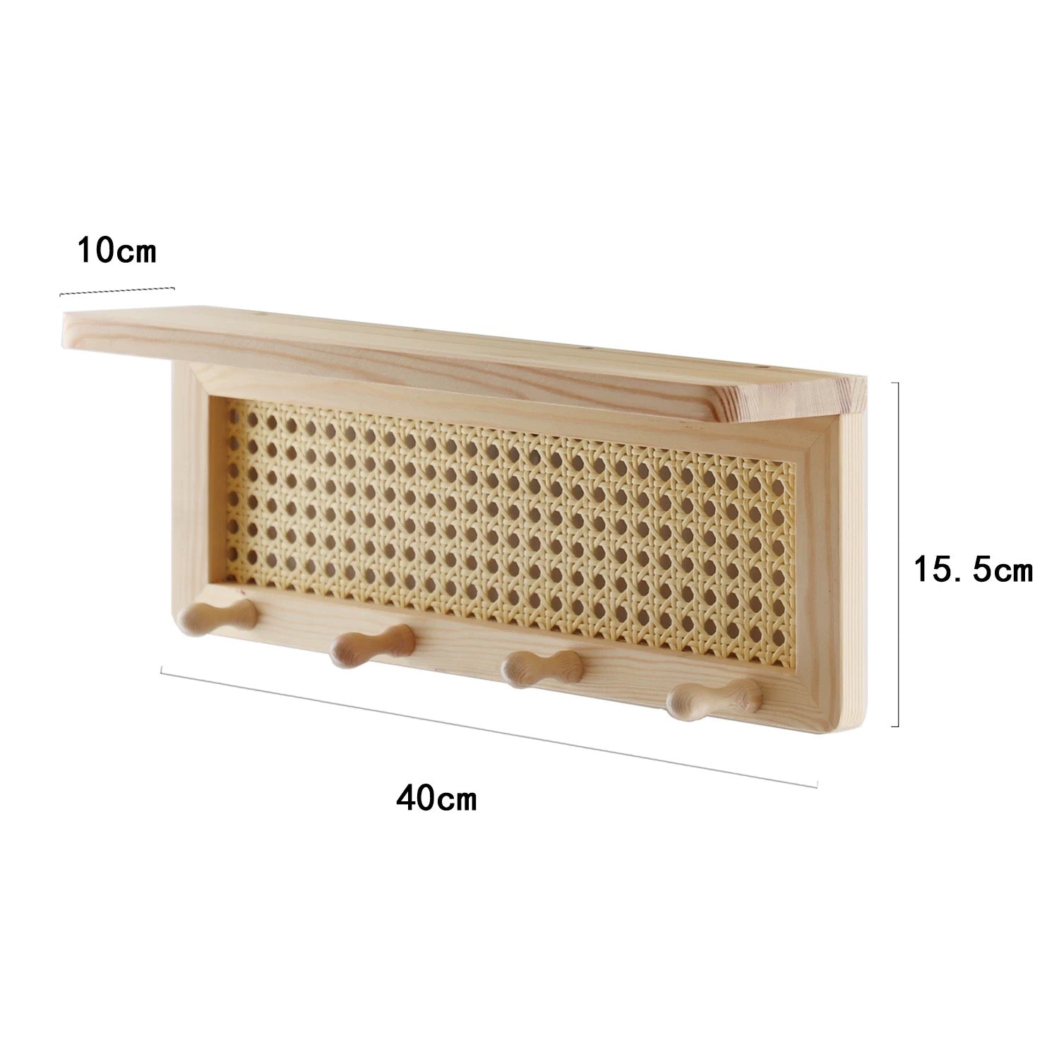 rattan wall shelf