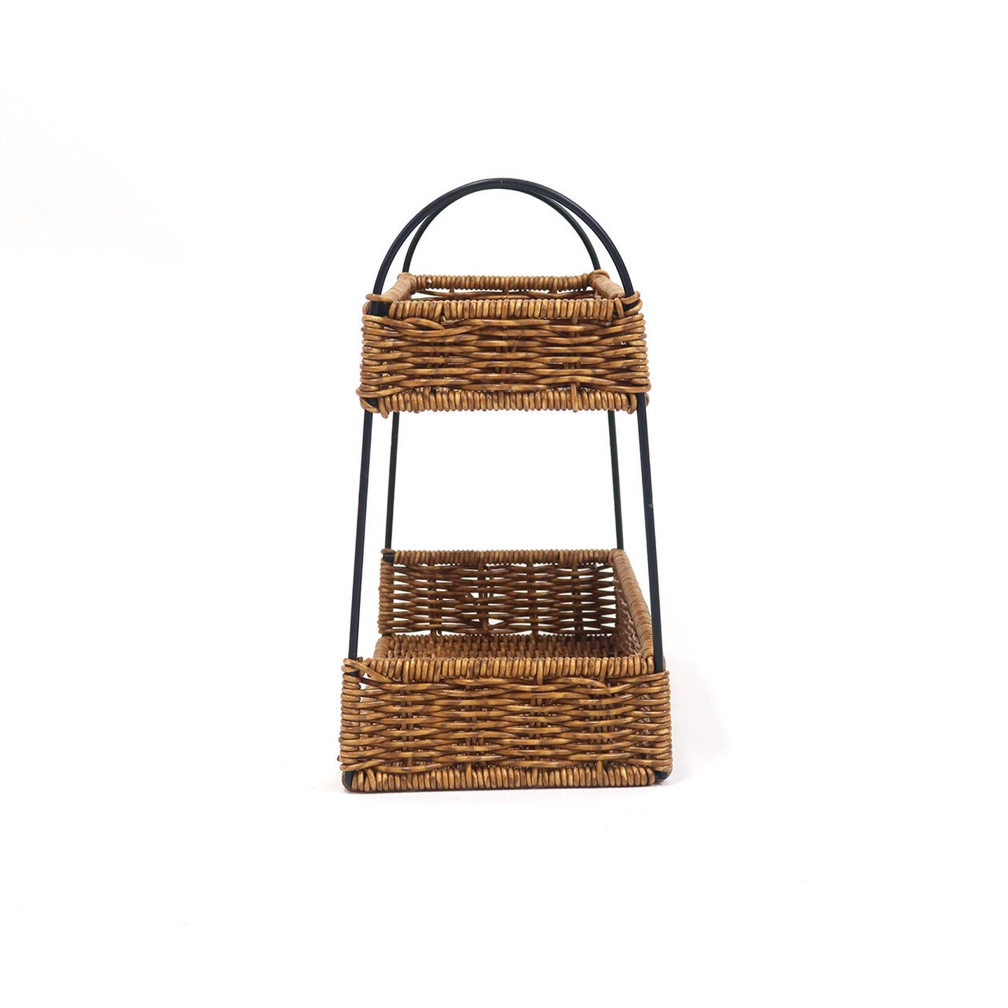 rattan iron spice rack