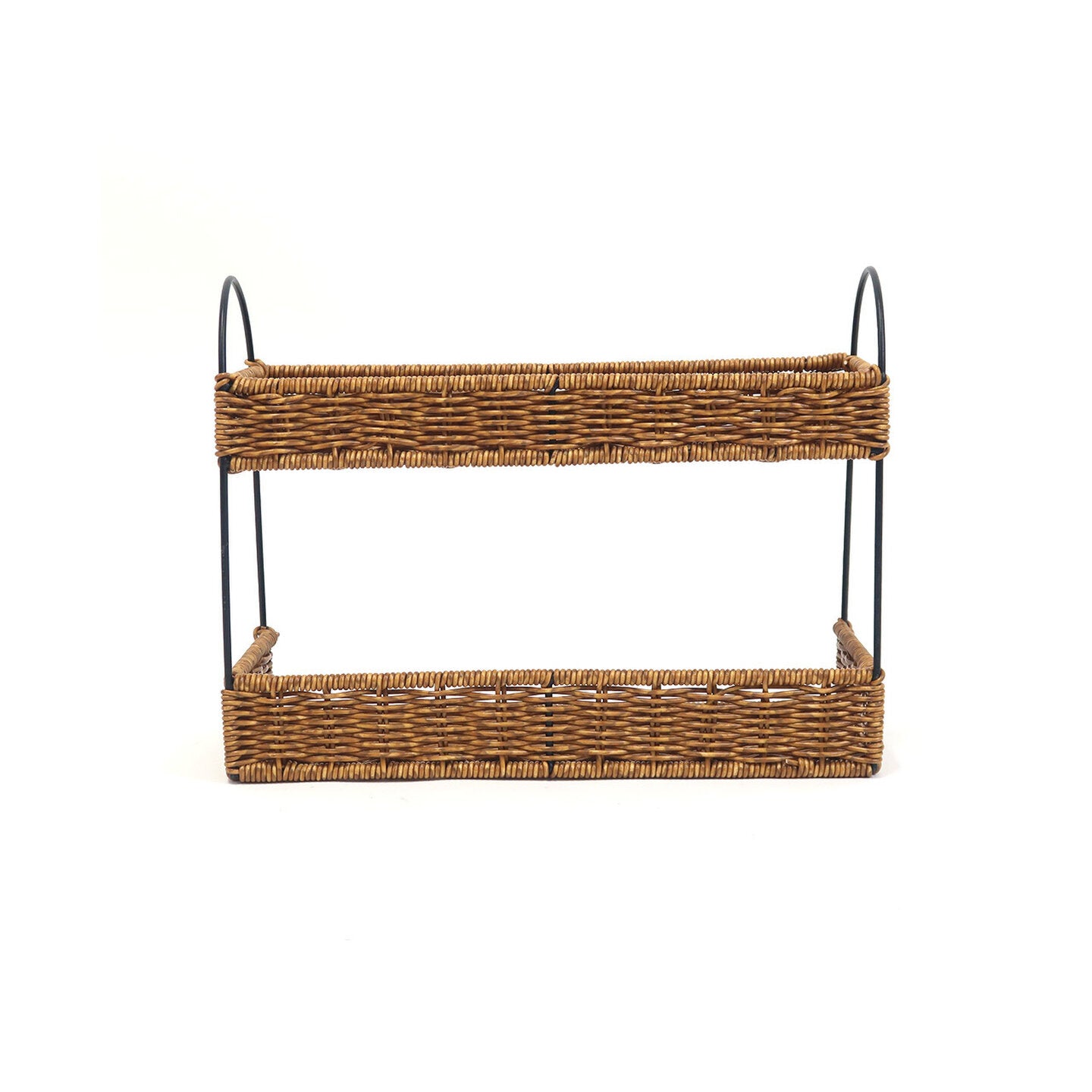 rattan iron spice rack