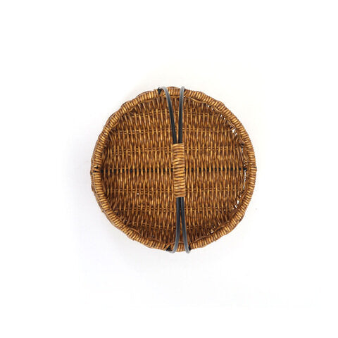 rattan iron round rack