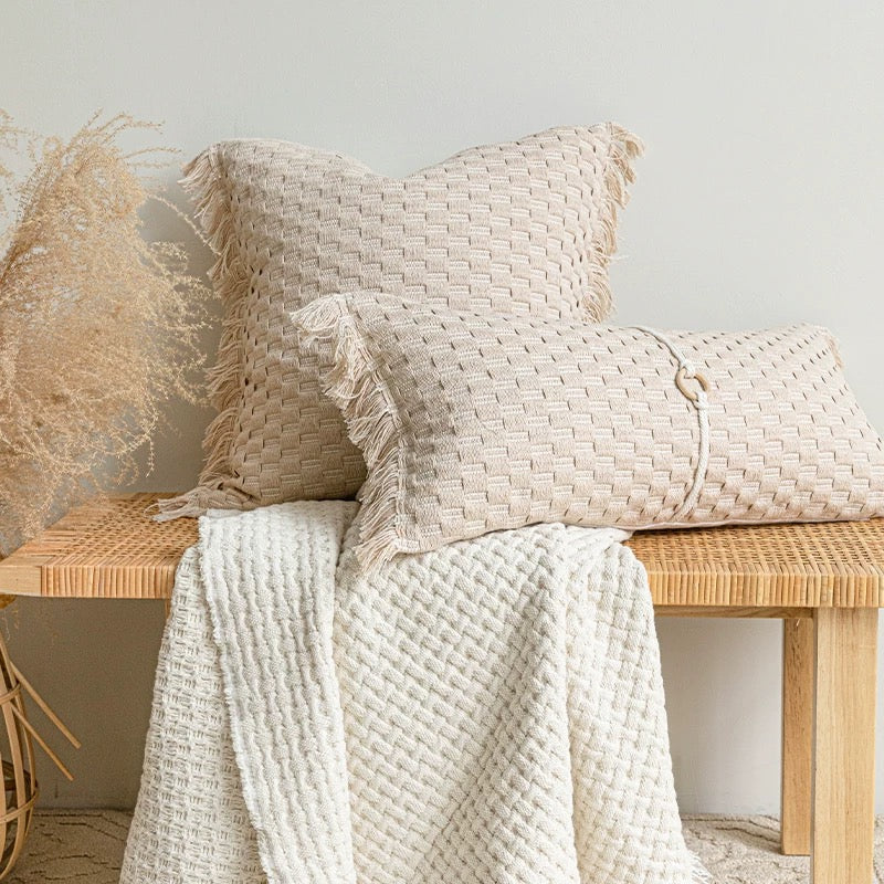 rope wooden ring cushion