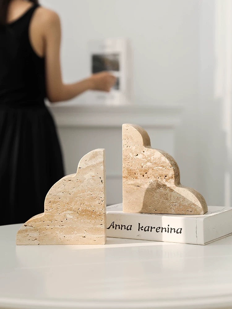 Europe travertine bookend