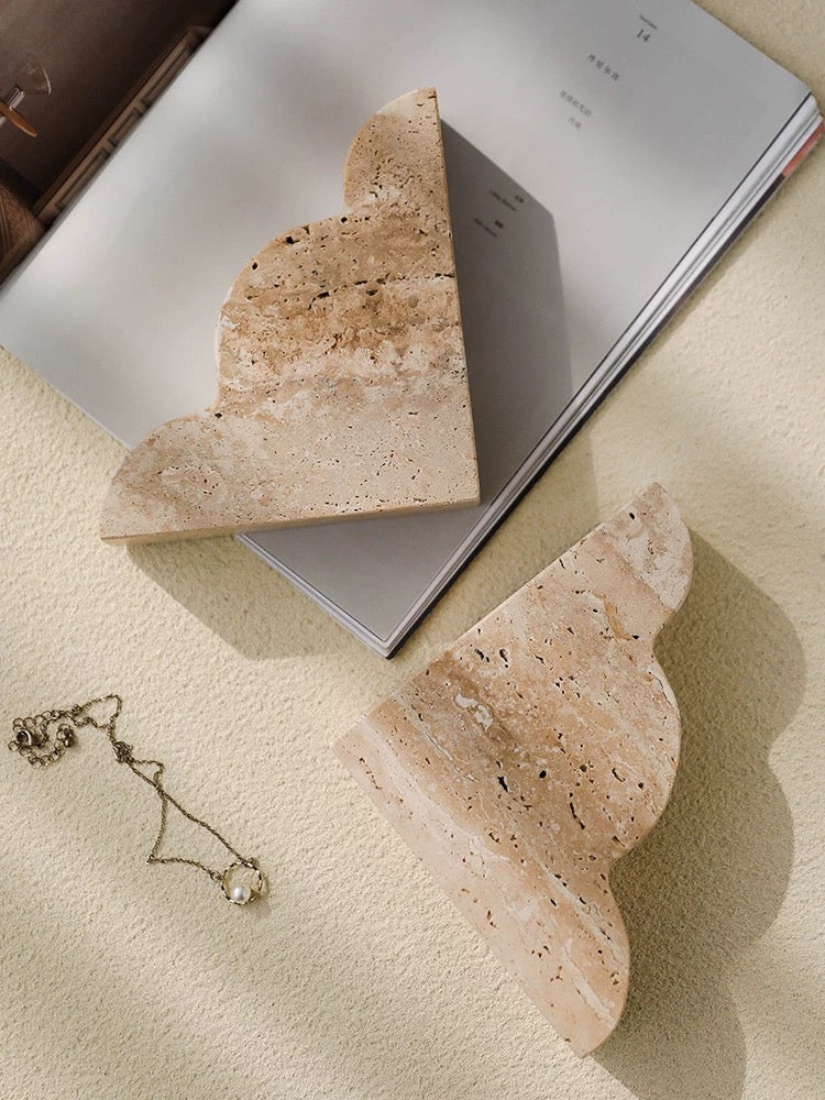 Europe travertine bookend