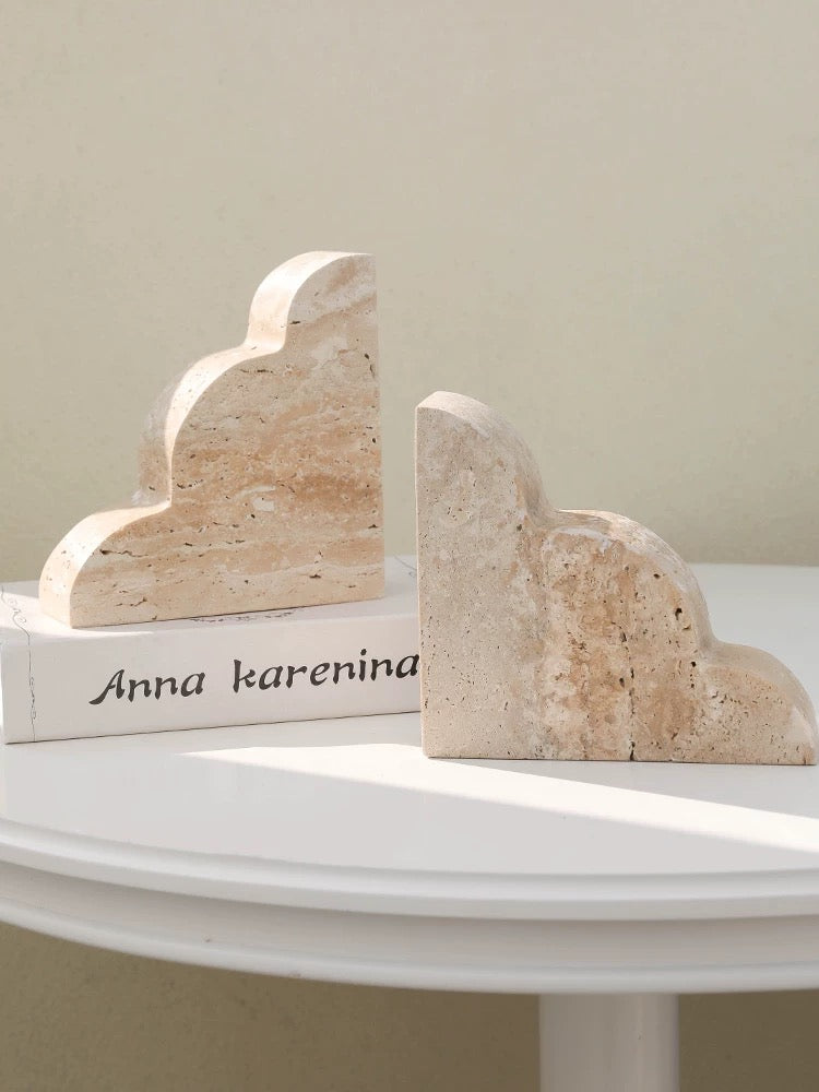 Europe travertine bookend