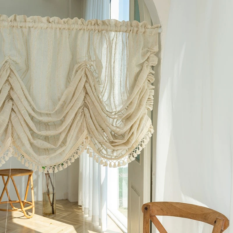 French retro sheer curtain
