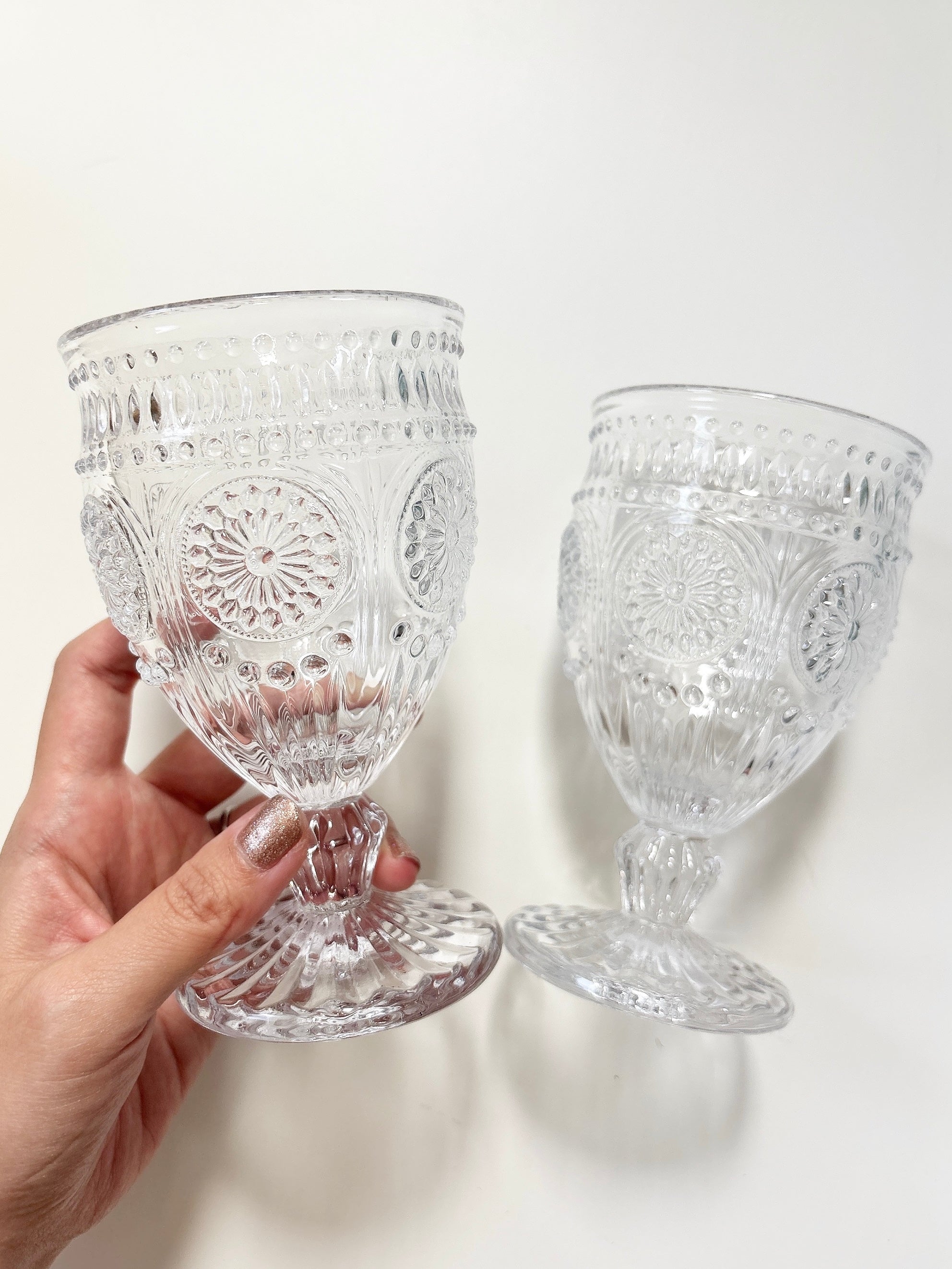 DULTON marguerite clear glass