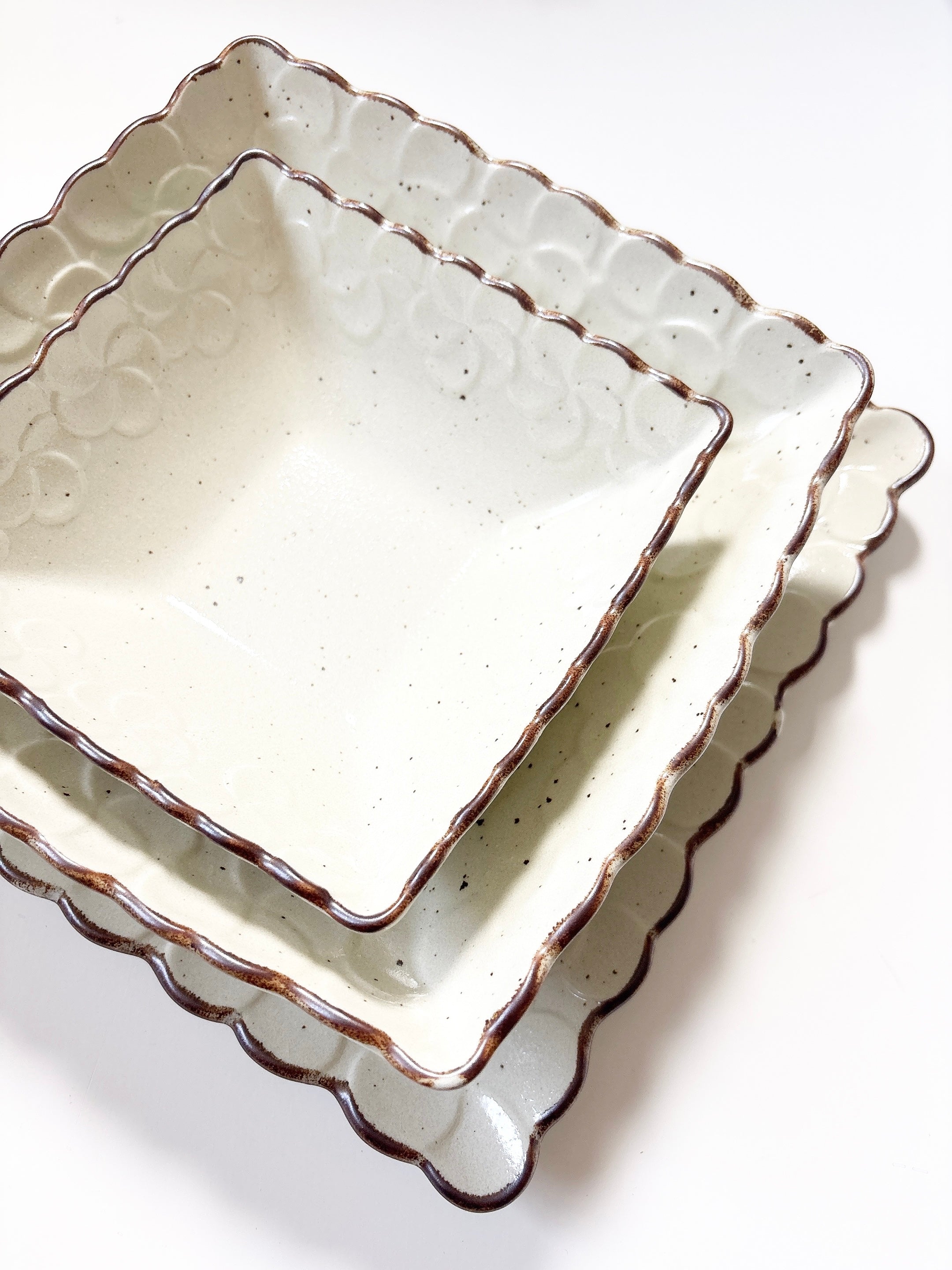 plumeria square plate