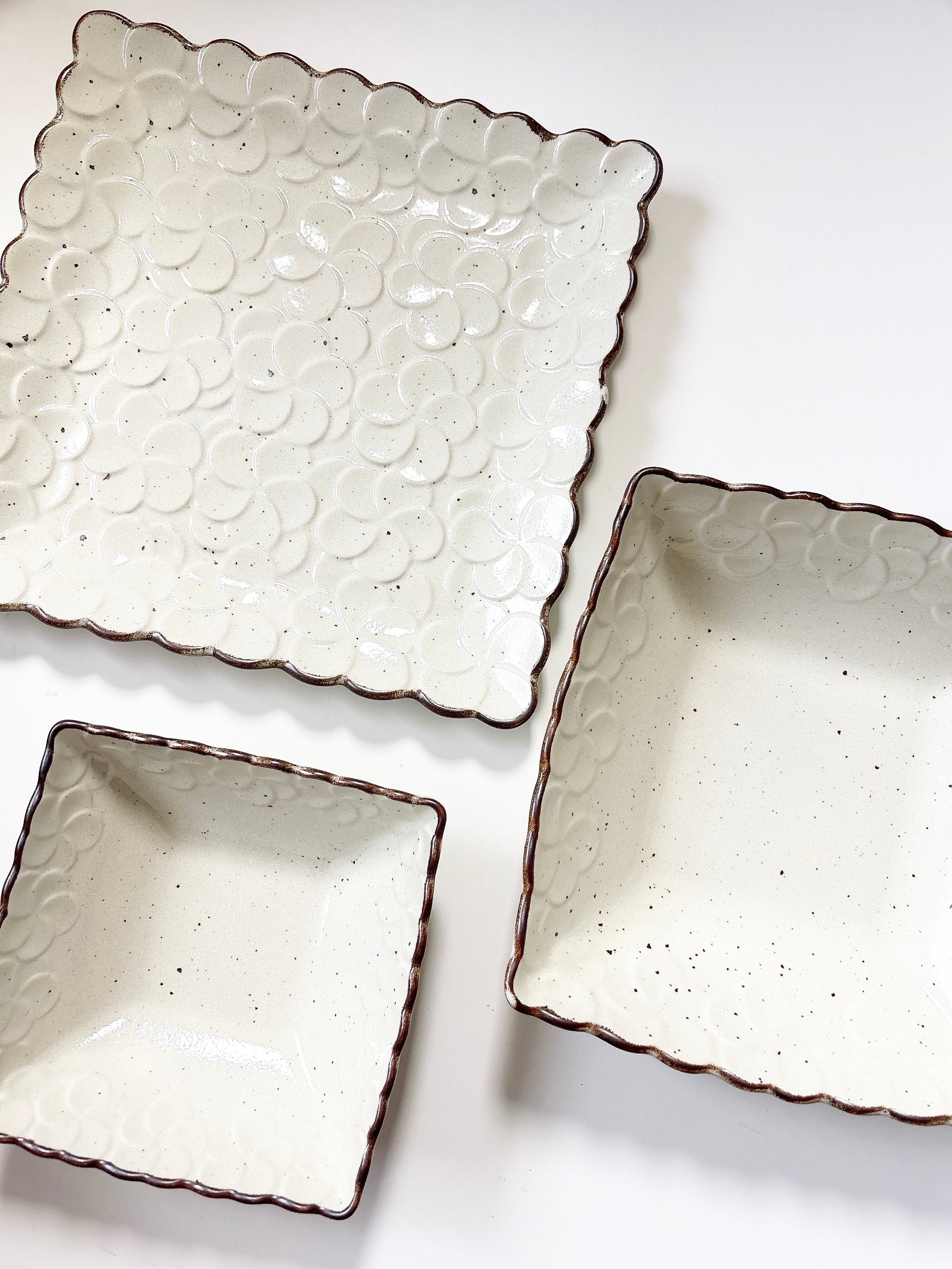 plumeria square plate