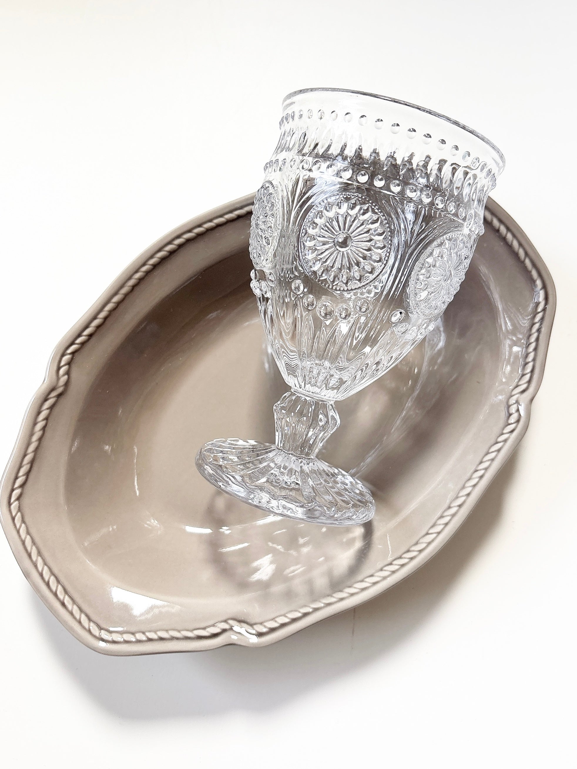 DULTON marguerite clear glass