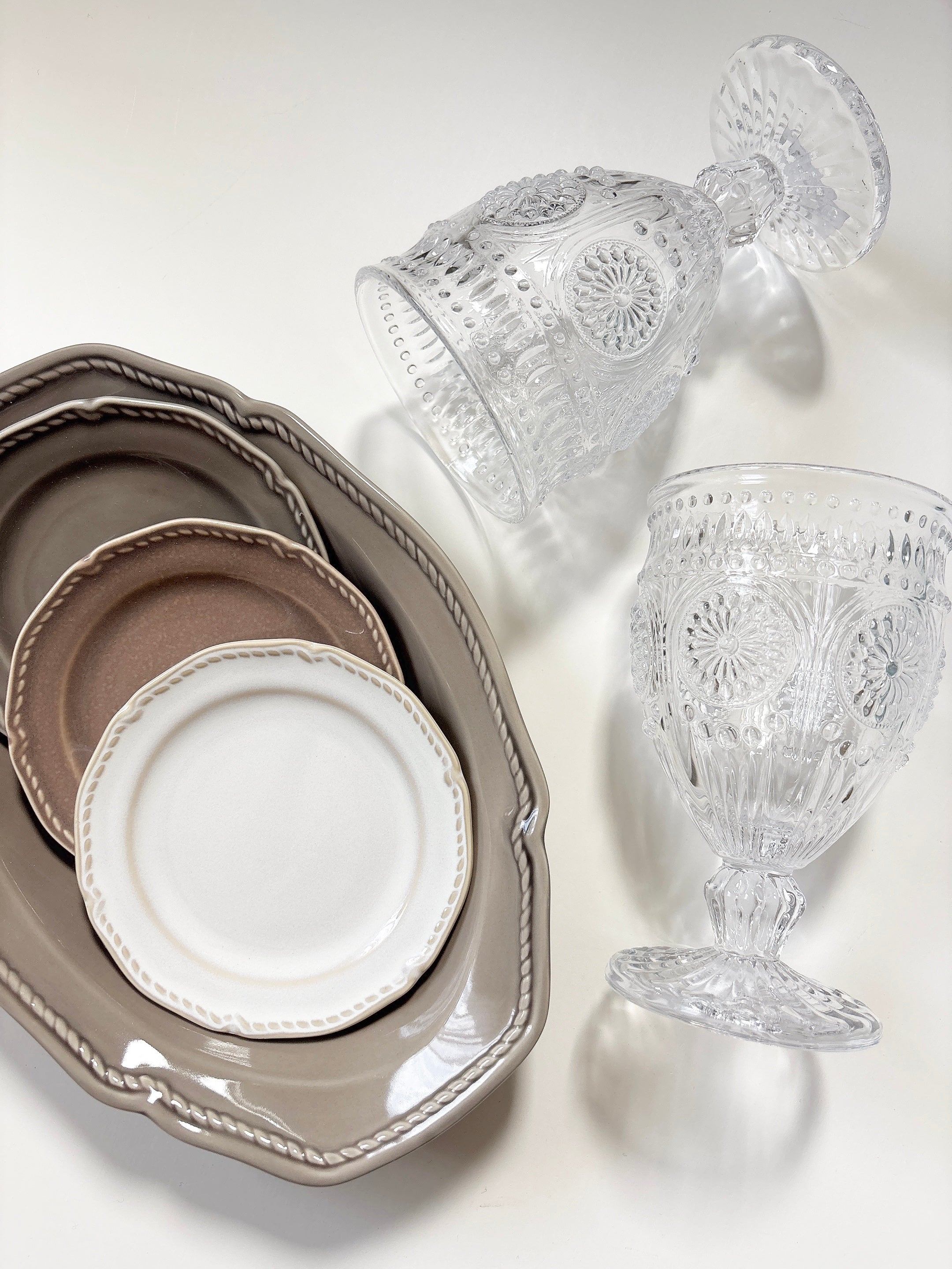 DULTON marguerite clear glass