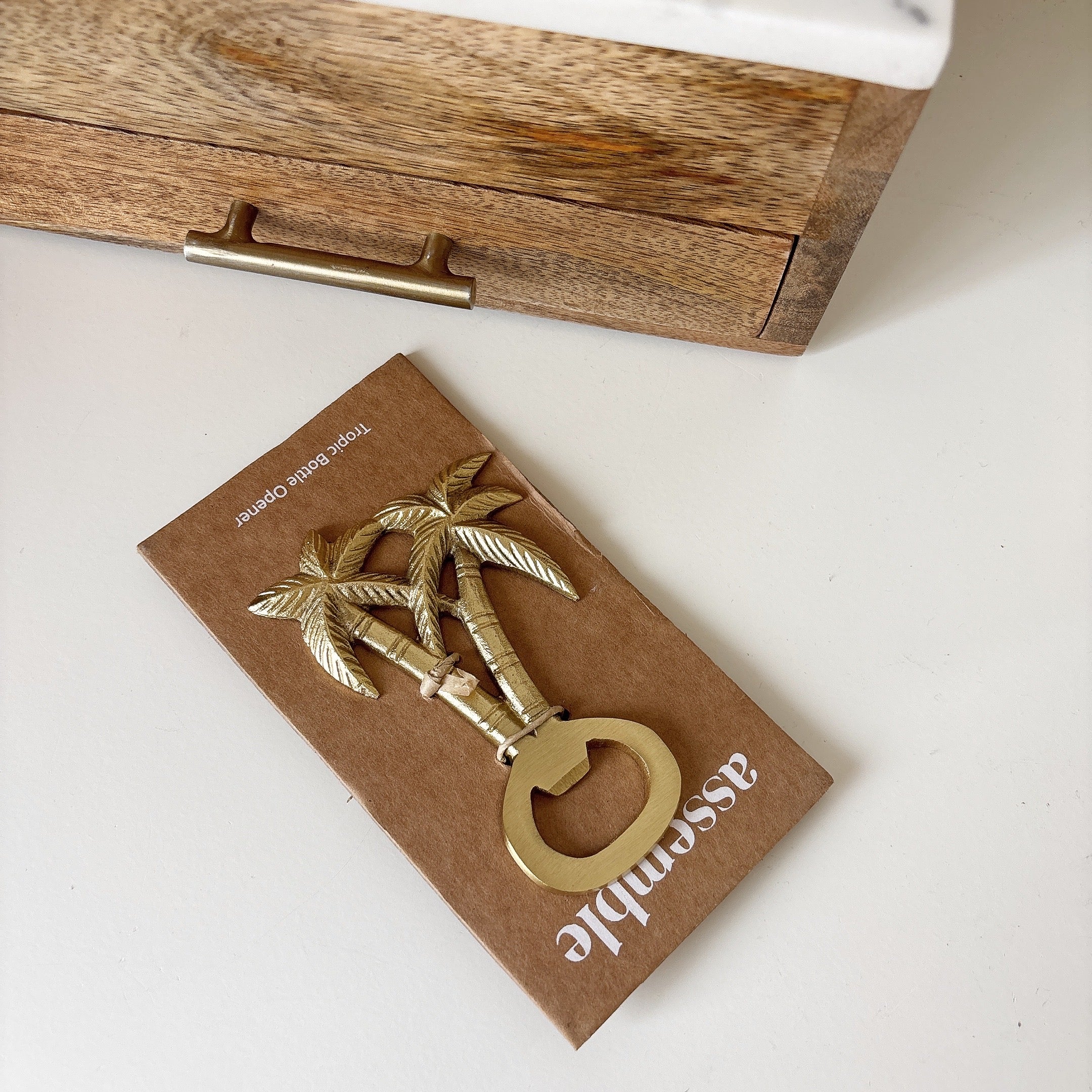 tropic brass bottle opener 11cm gold