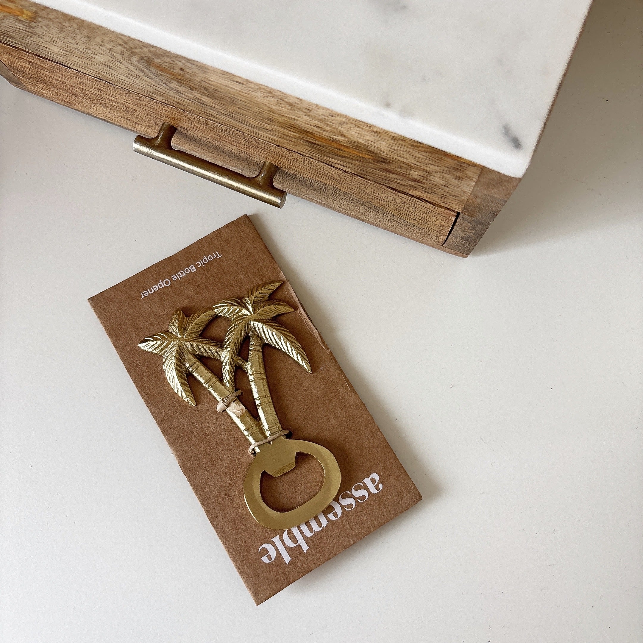 tropic brass bottle opener 11cm gold