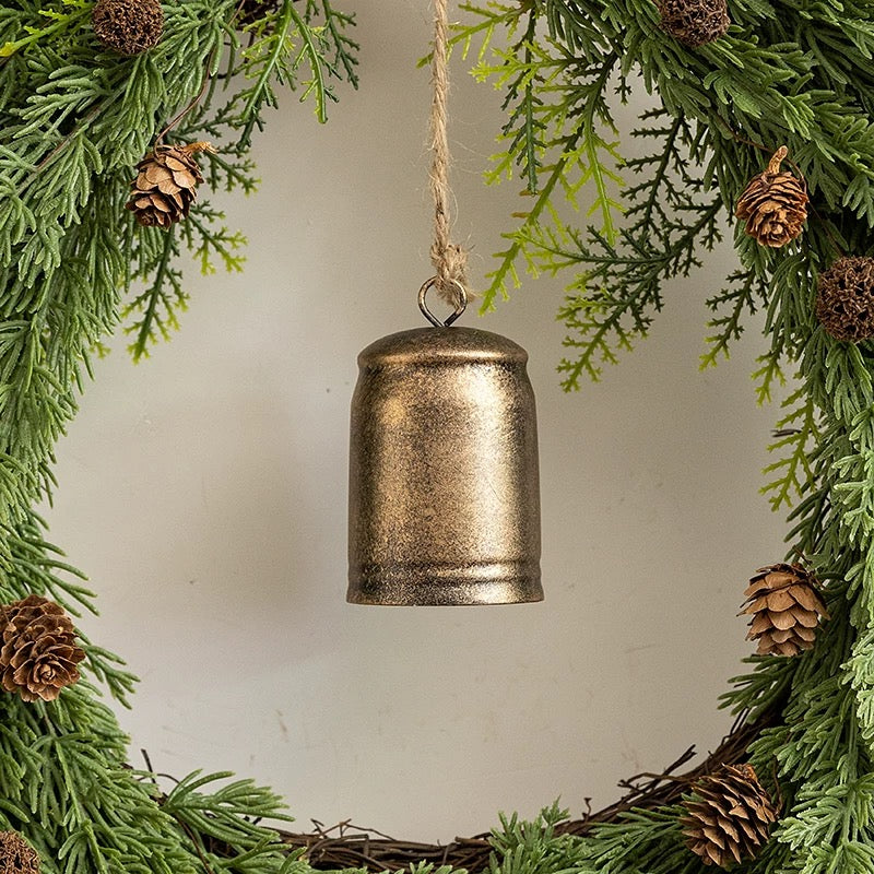 boho ribbon bell wreath