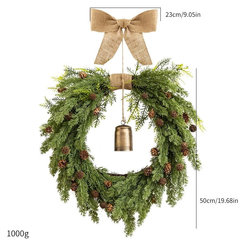 boho ribbon bell wreath