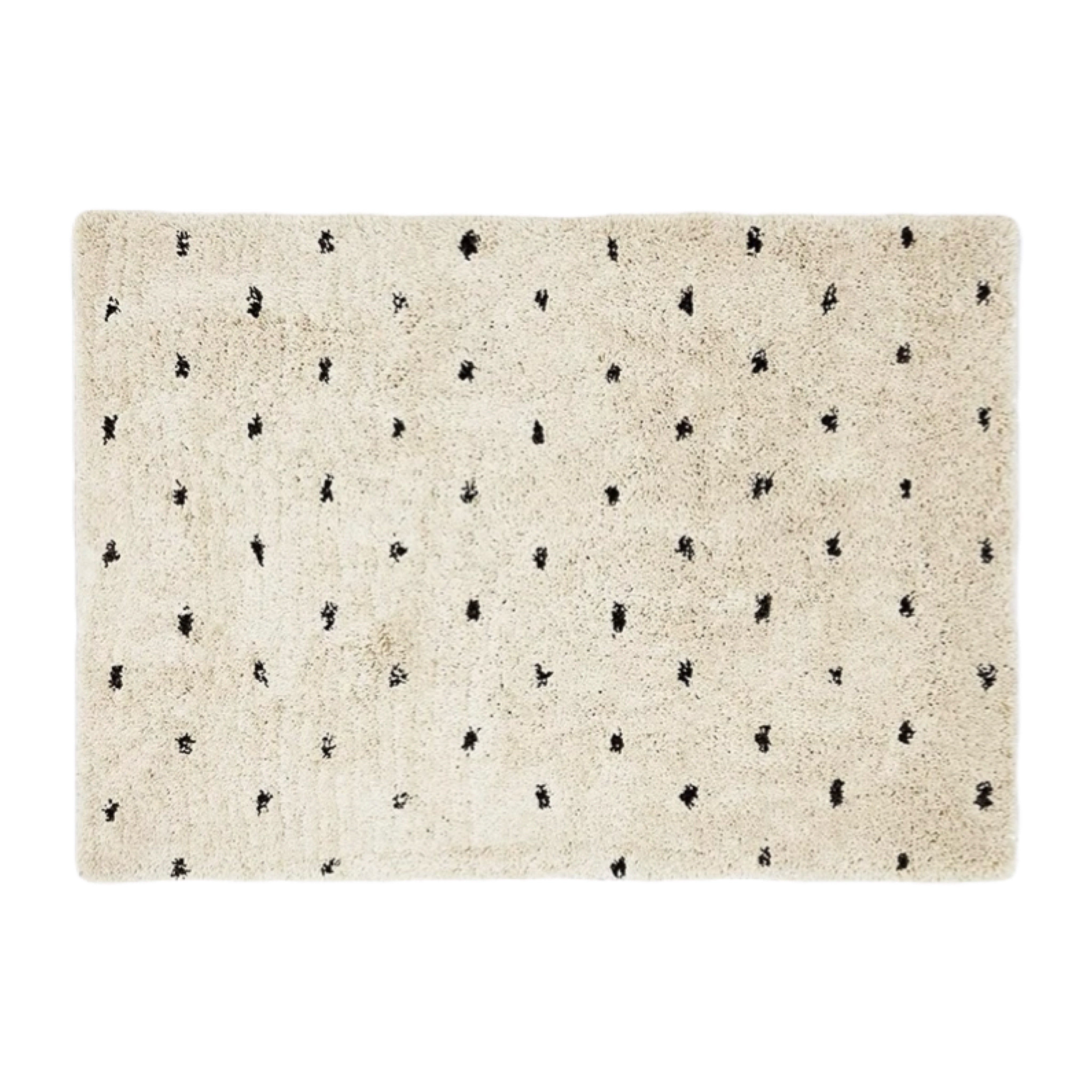 milk dot cozy rug