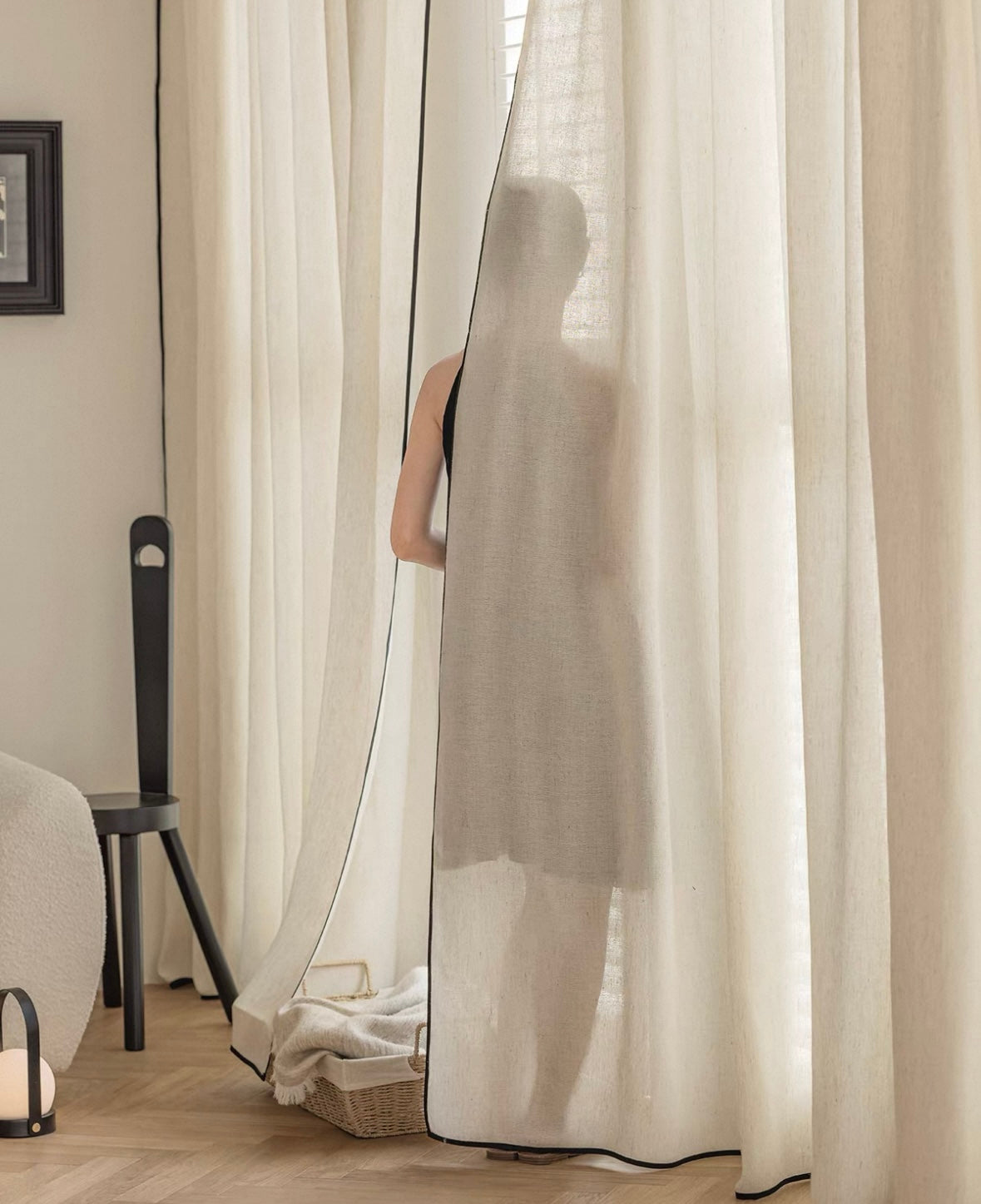 French layered curtain