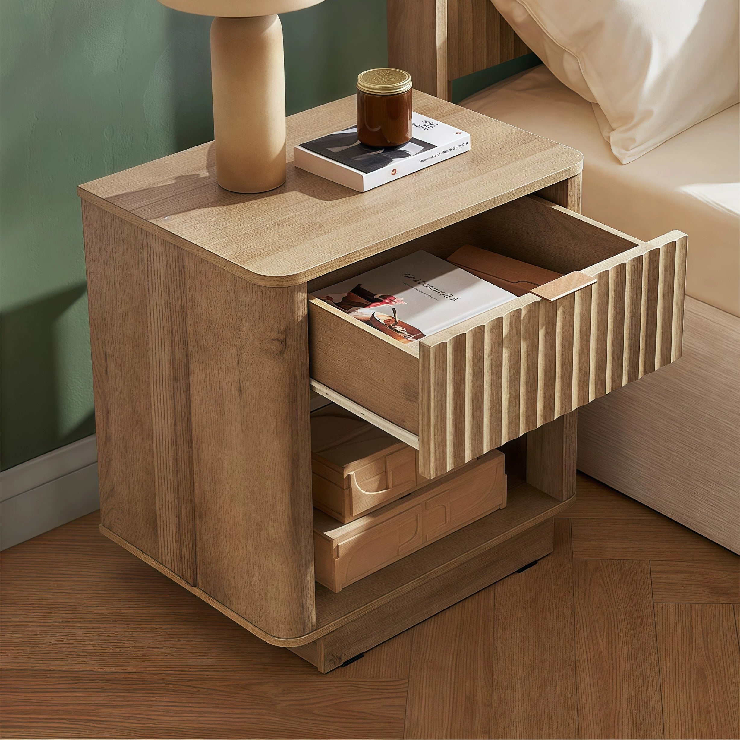 modern grove bedside table