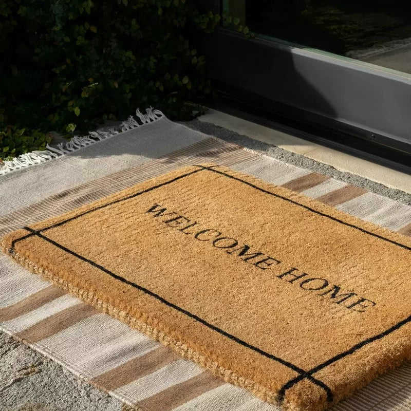 welcome home coconut fiber mat