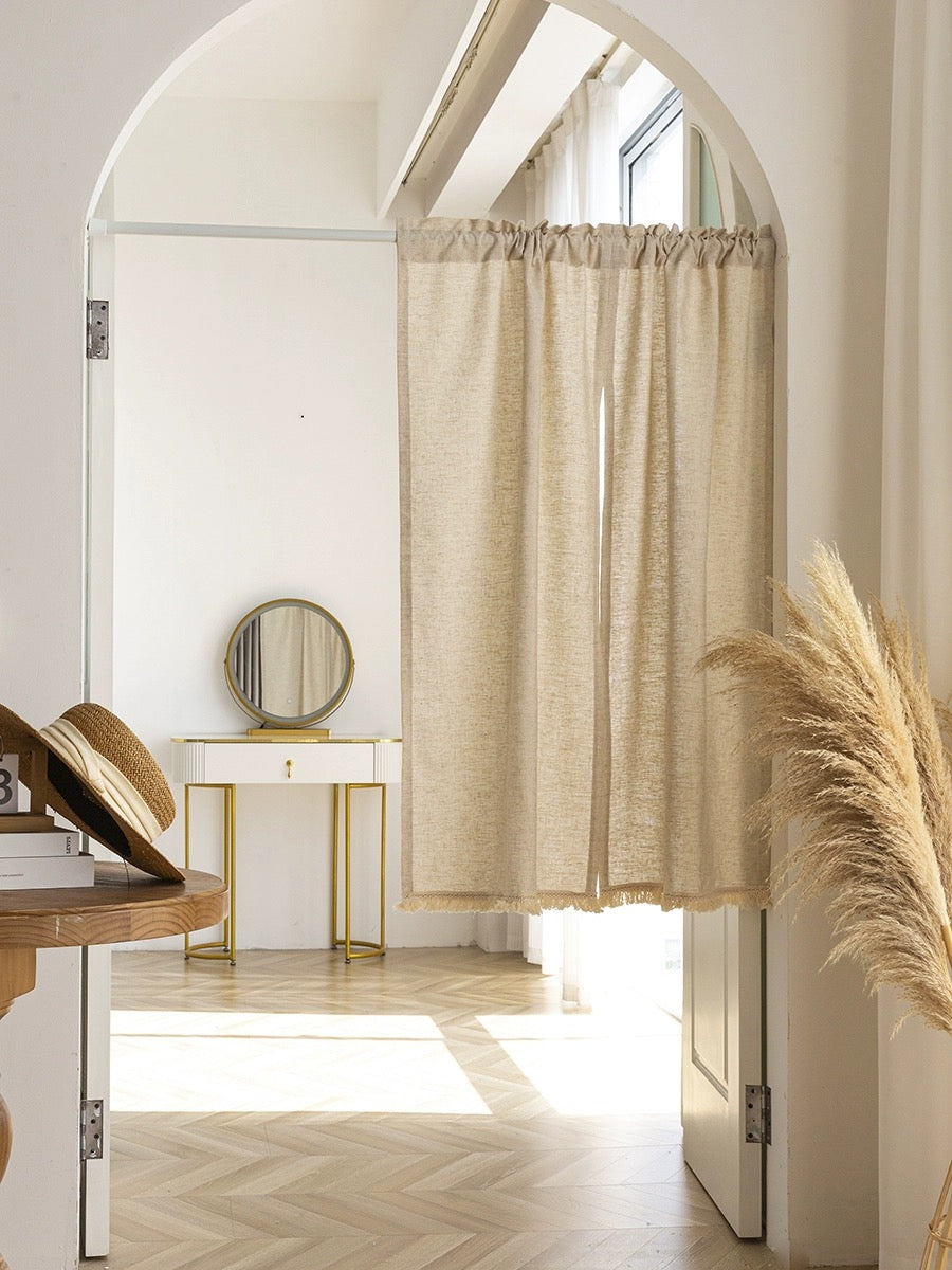 cotton basic fringe curtain