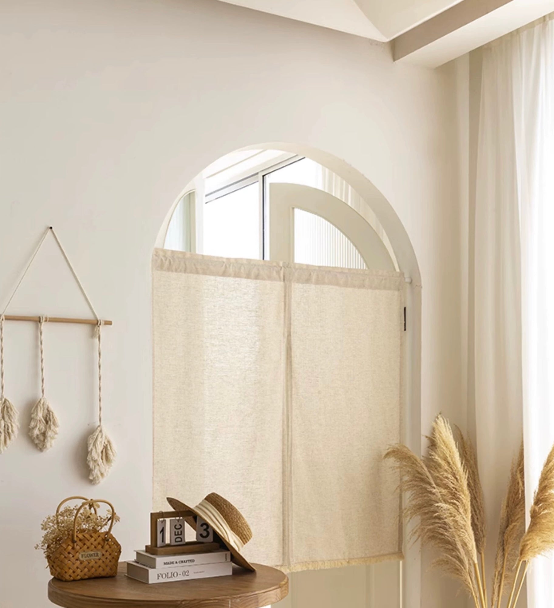 cotton basic fringe curtain