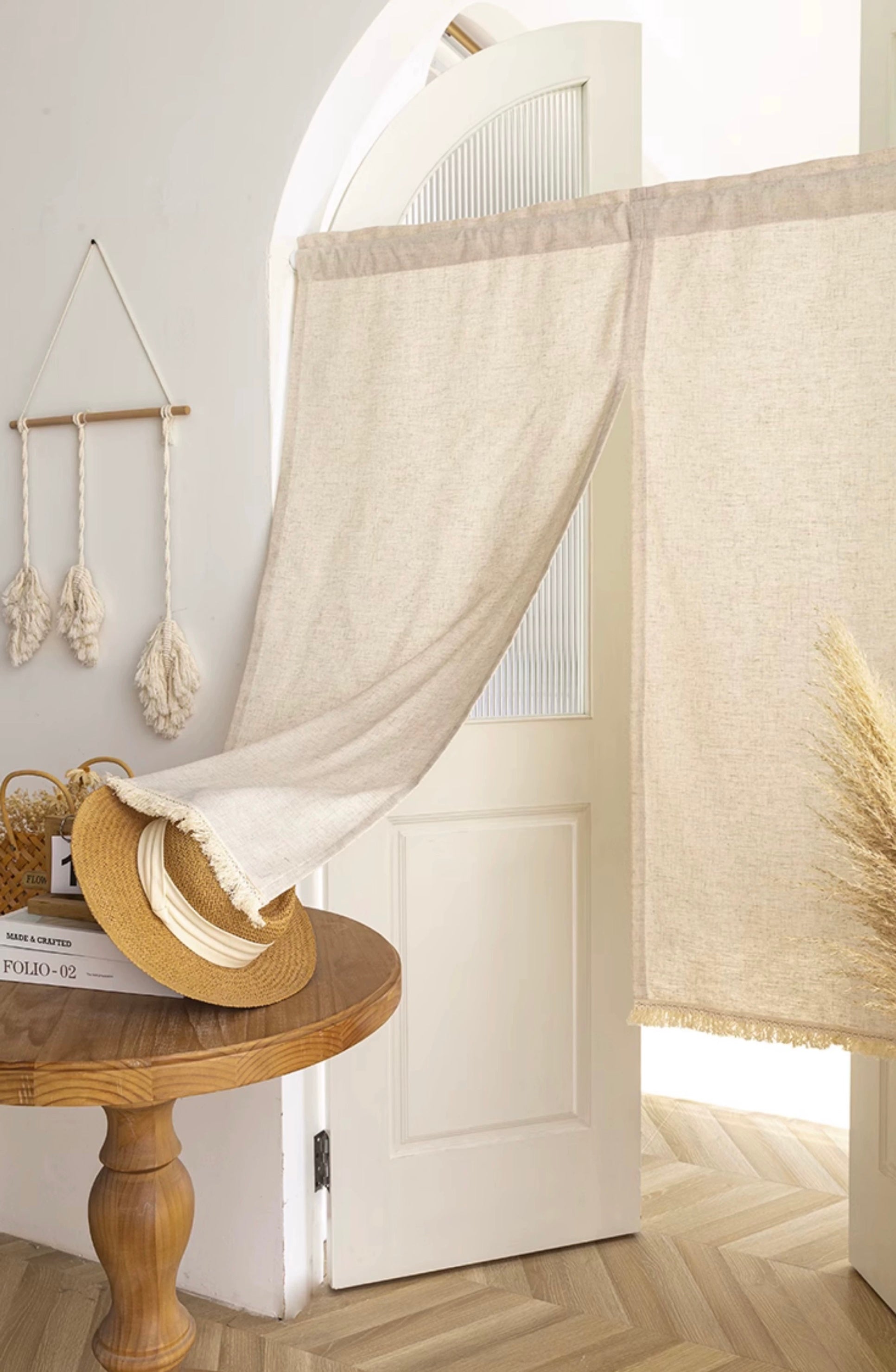 cotton basic fringe curtain