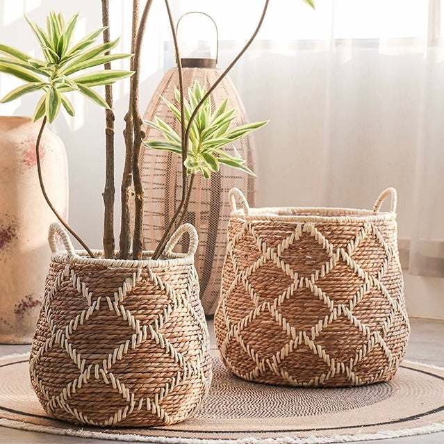 rustic braided basket