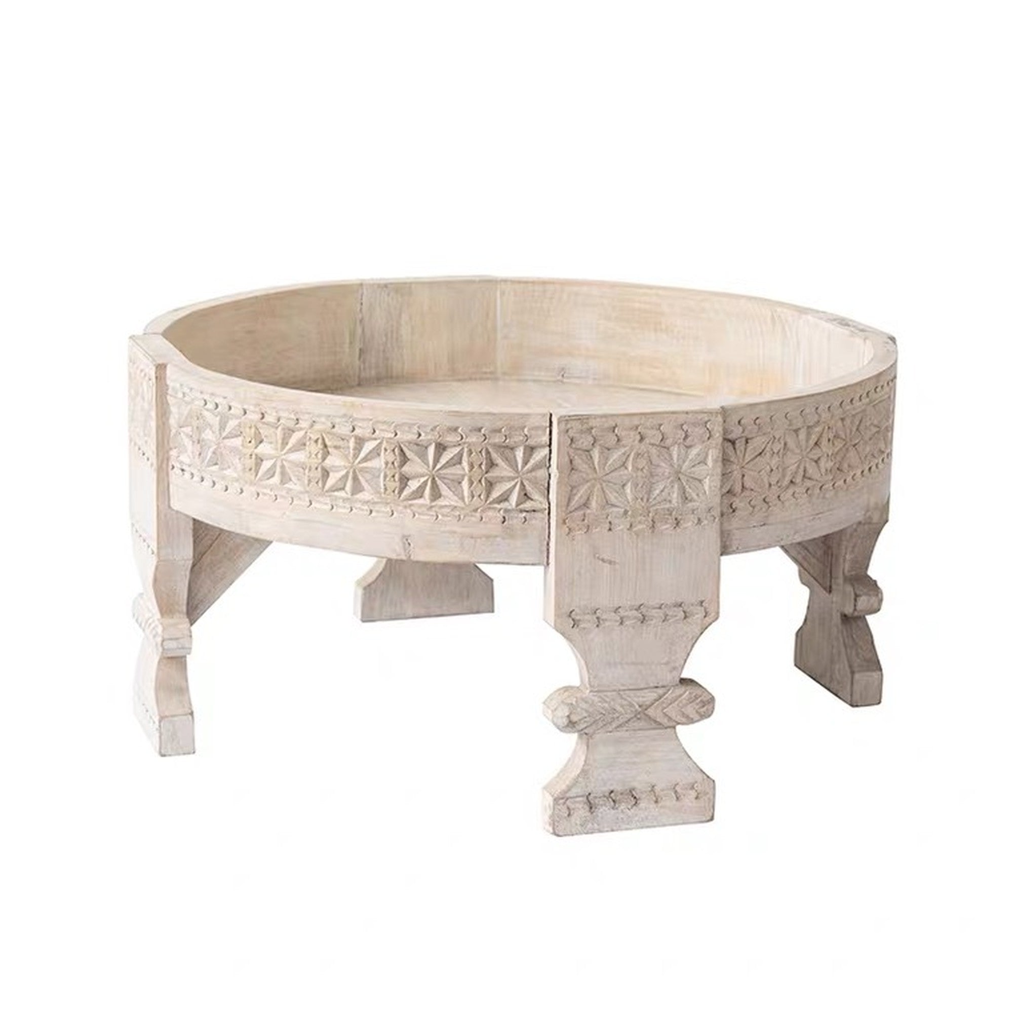 vintage wood round table