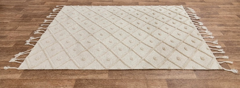 boho inspired hand woven rug