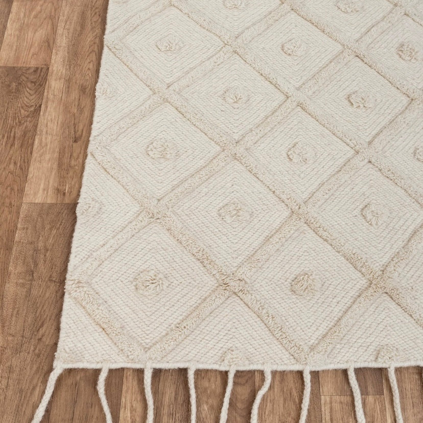 boho inspired hand woven rug