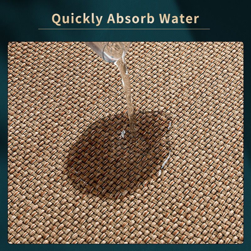 basic linen kitchen mat