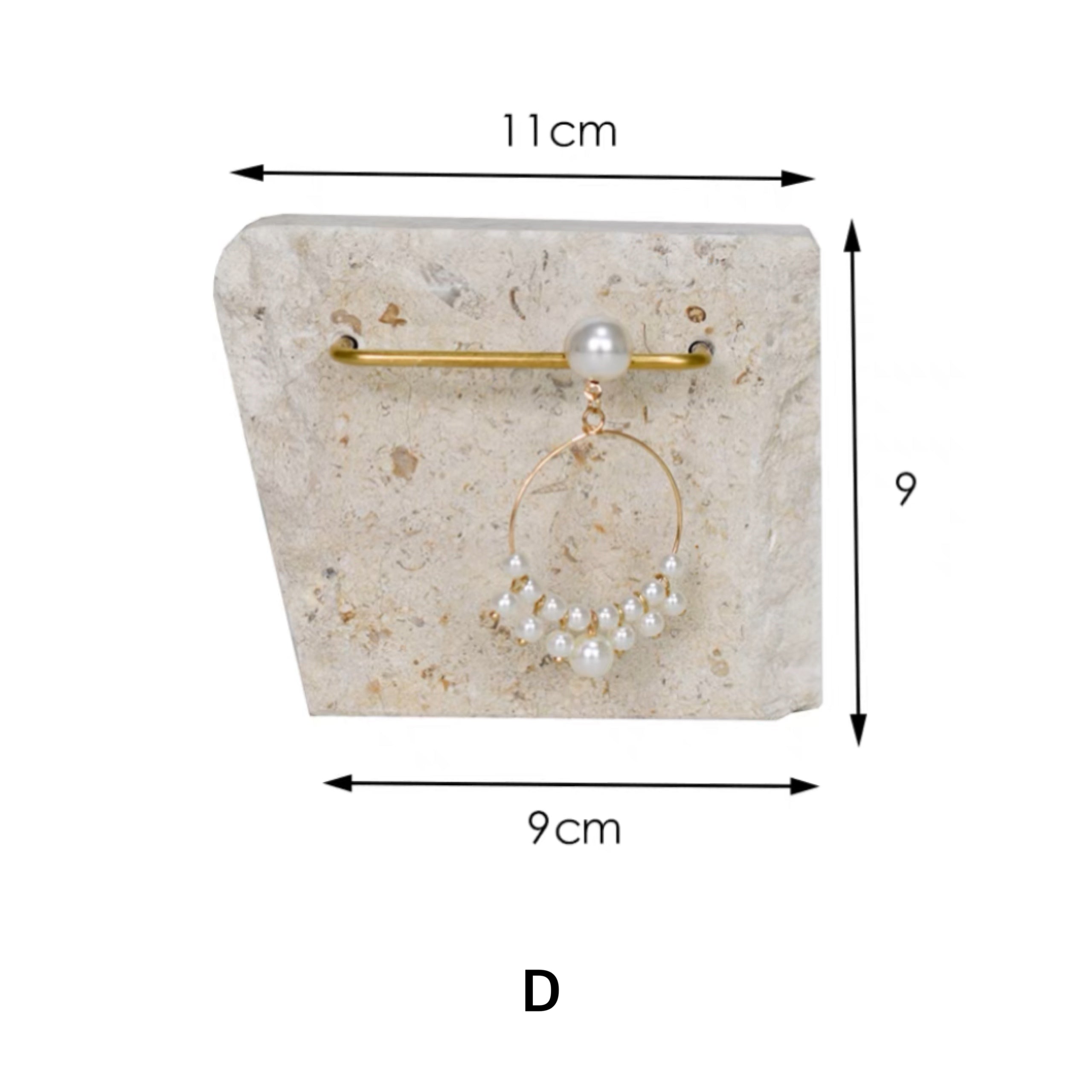 stone brass jewelry stand