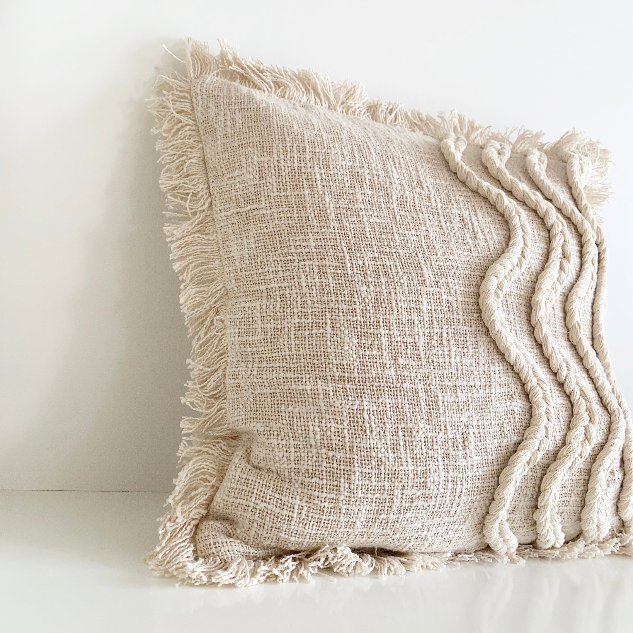 wavy braided cushion cover