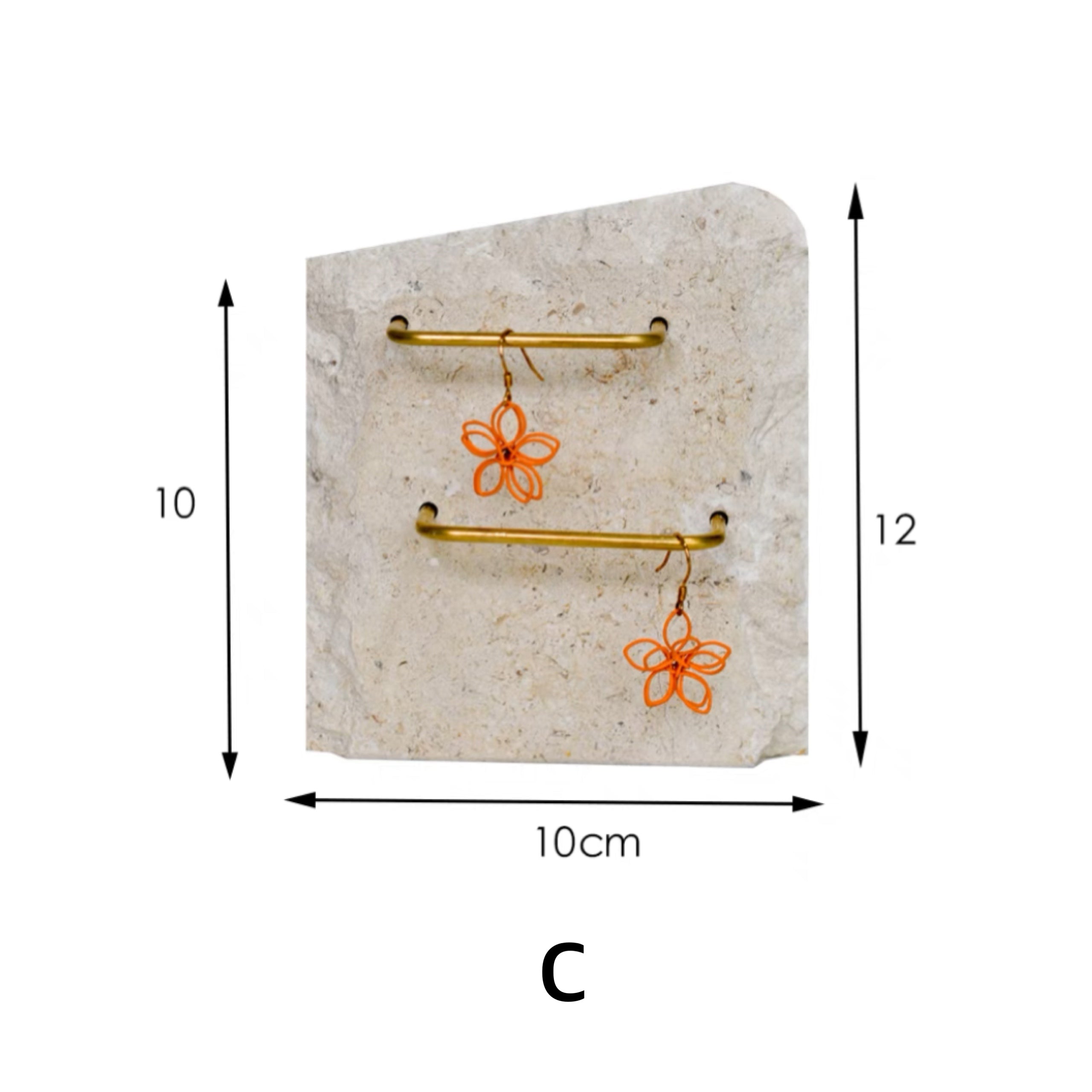 stone brass jewelry stand