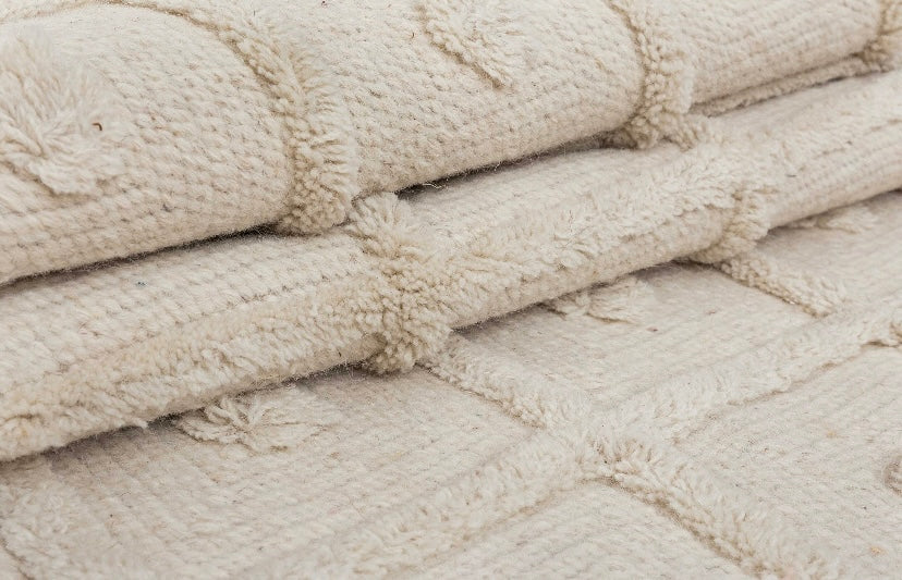 boho inspired hand woven rug