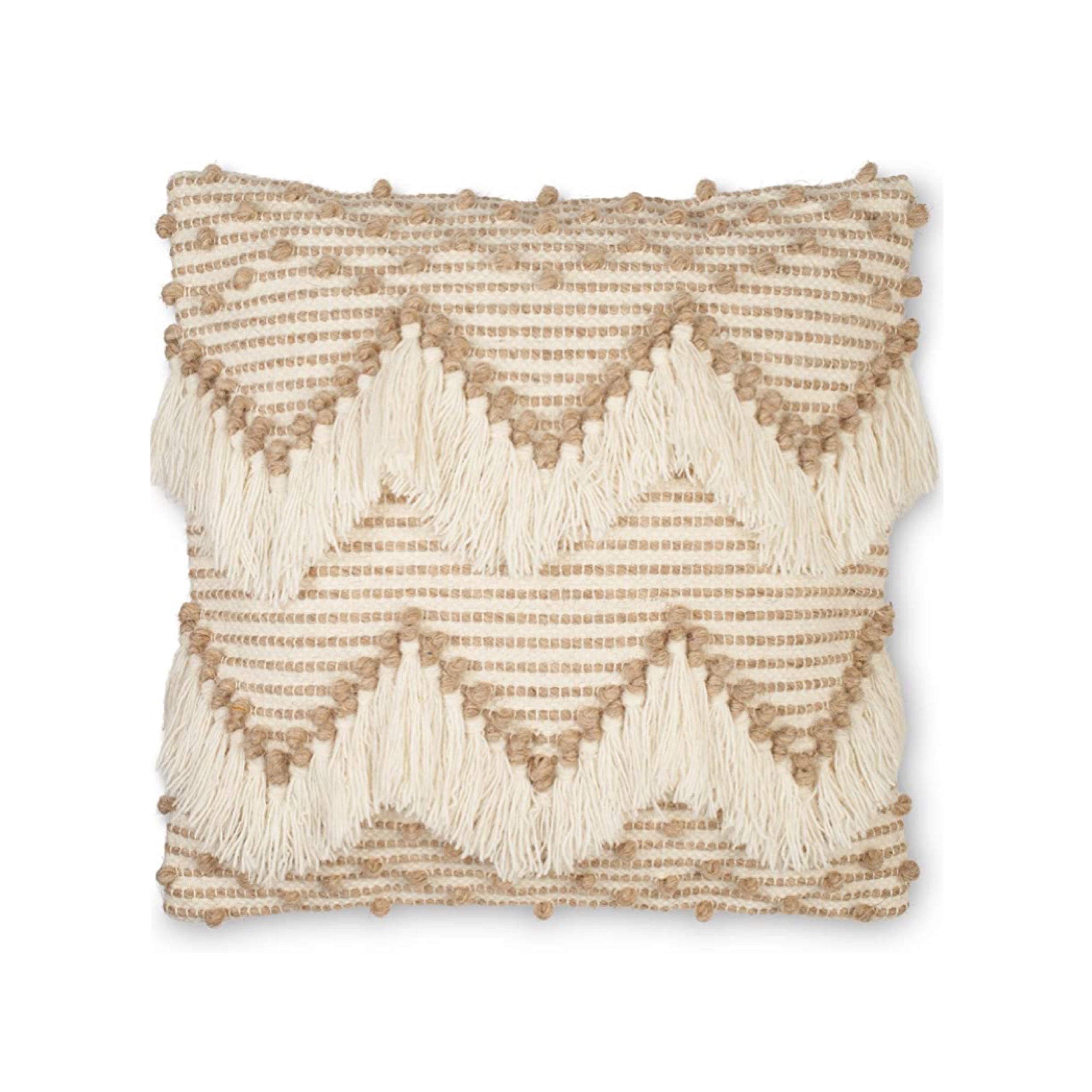 double fringe boho cushion cover