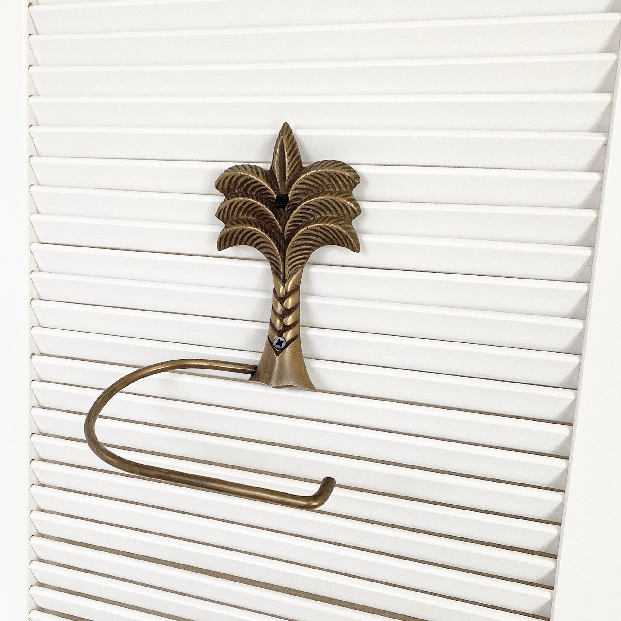 palm tree towel holder