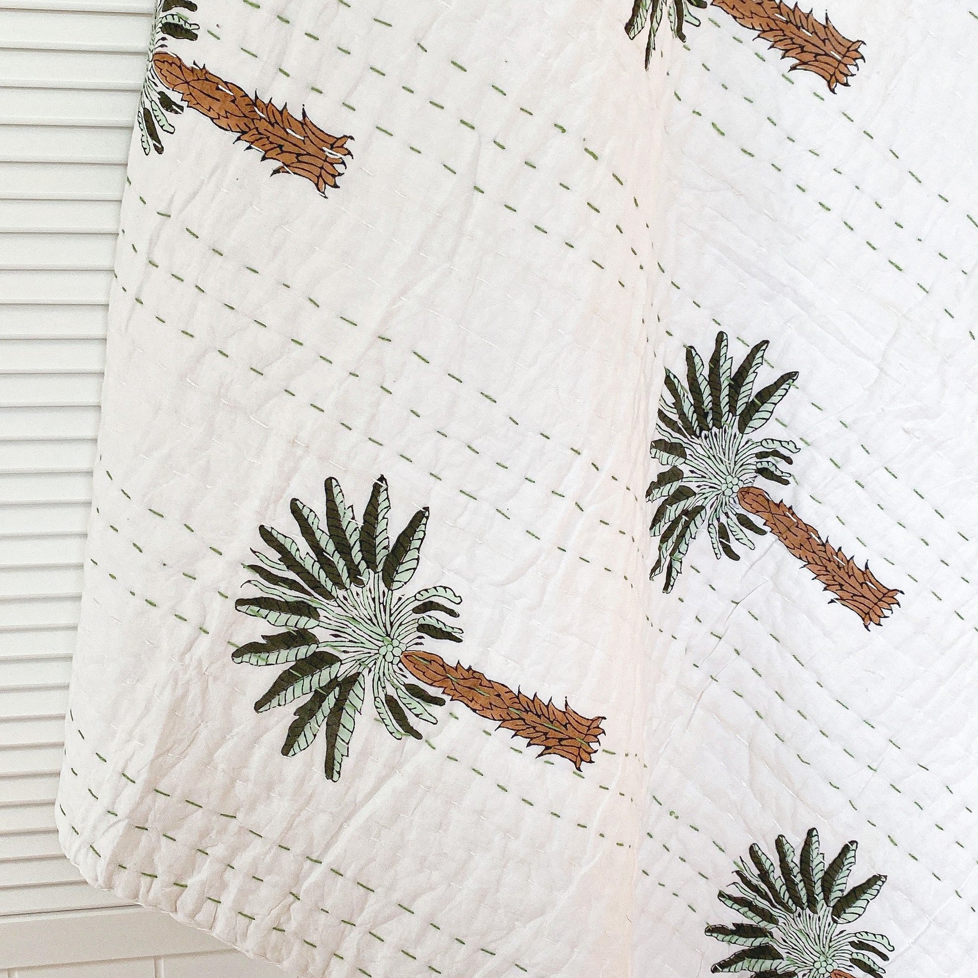 green palm throw