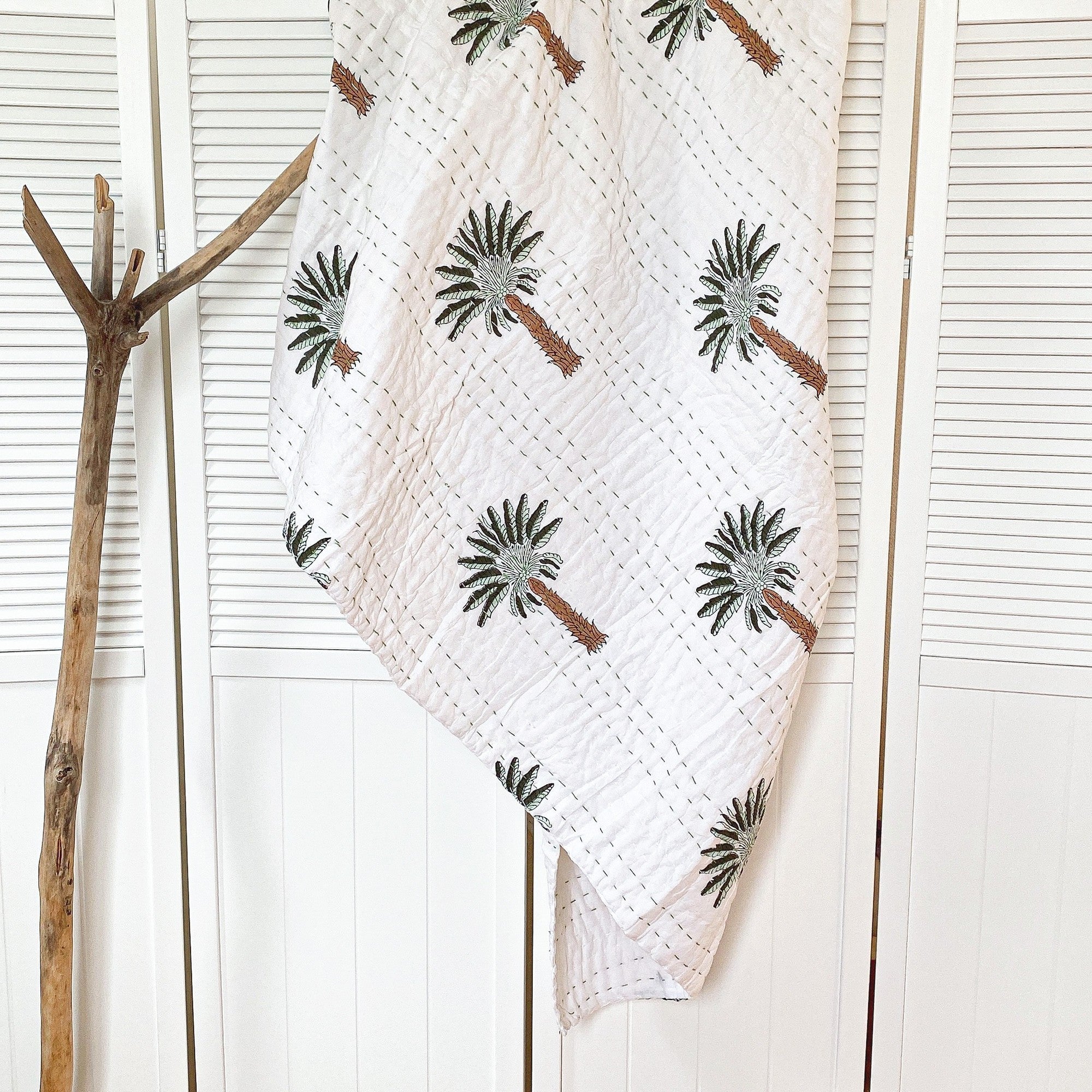 green palm throw