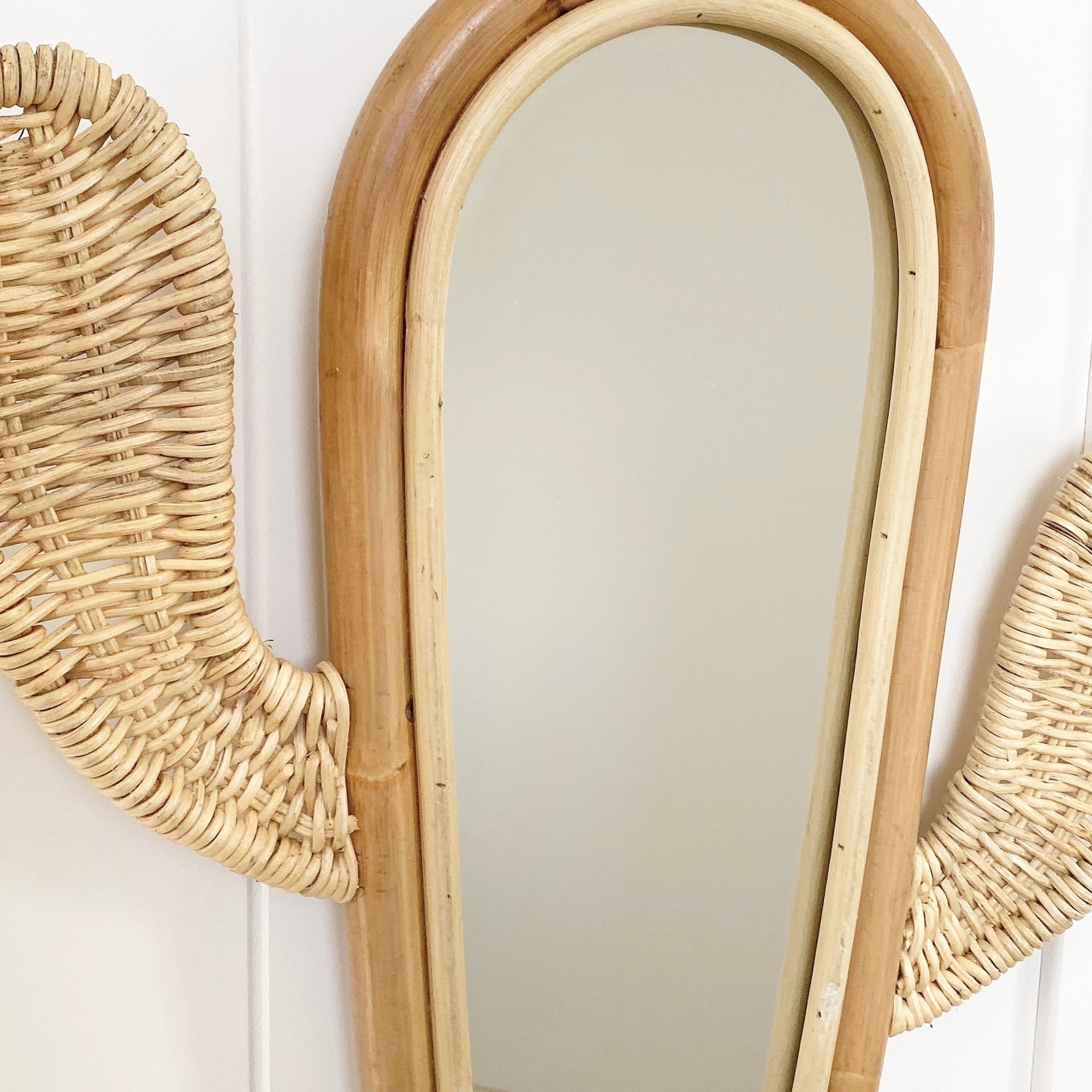 cactus rattan mirror