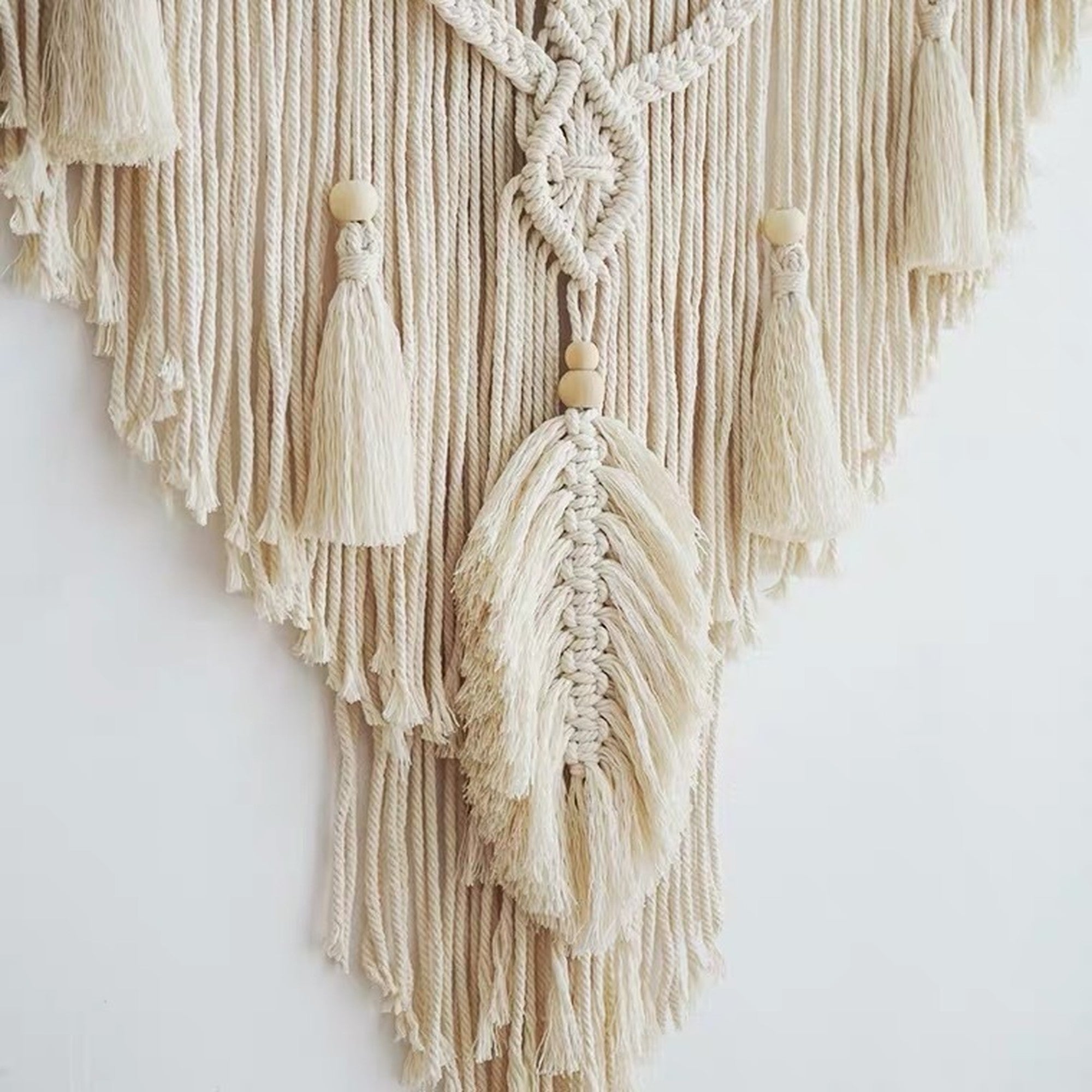 wide macrame tapestry