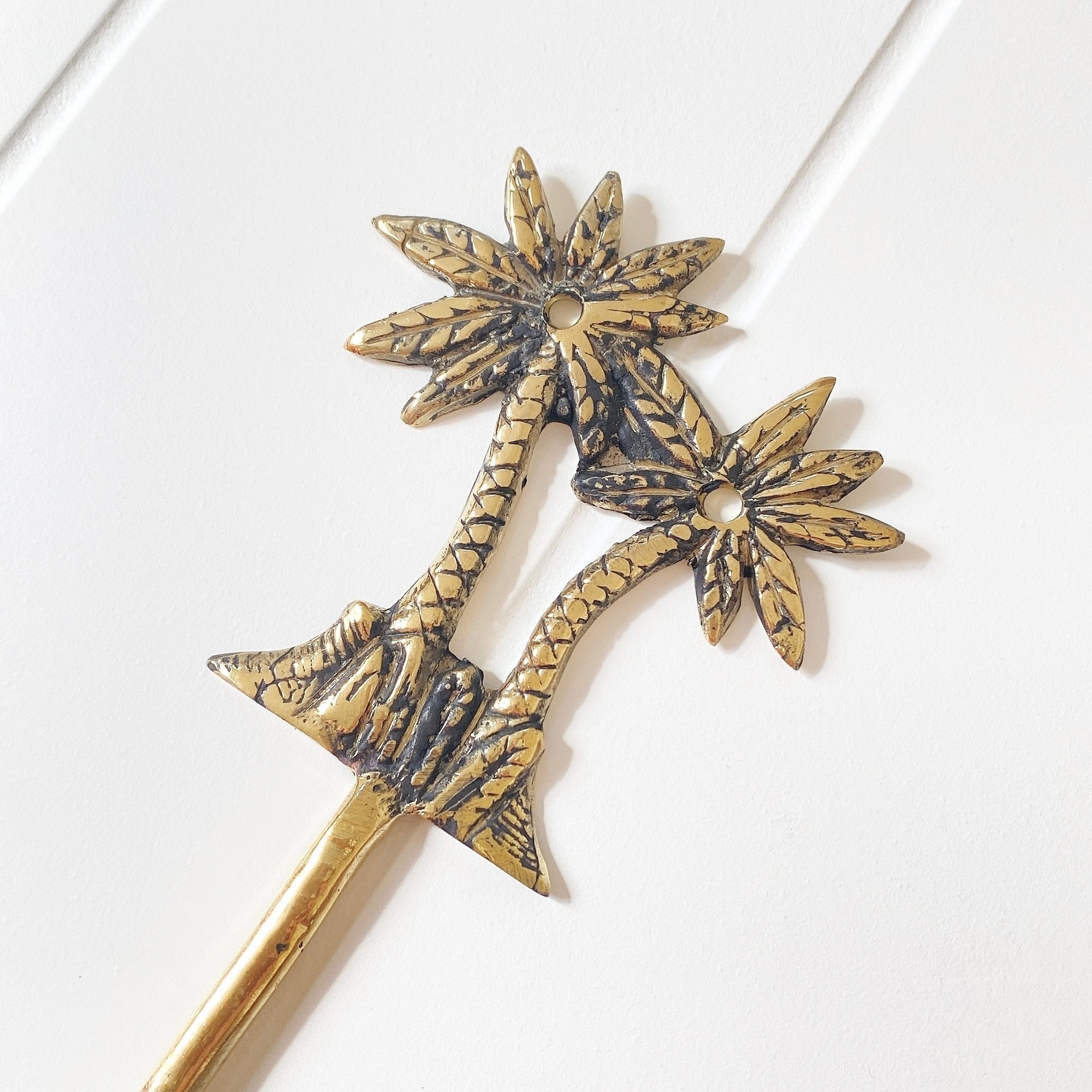 two palms brass hook